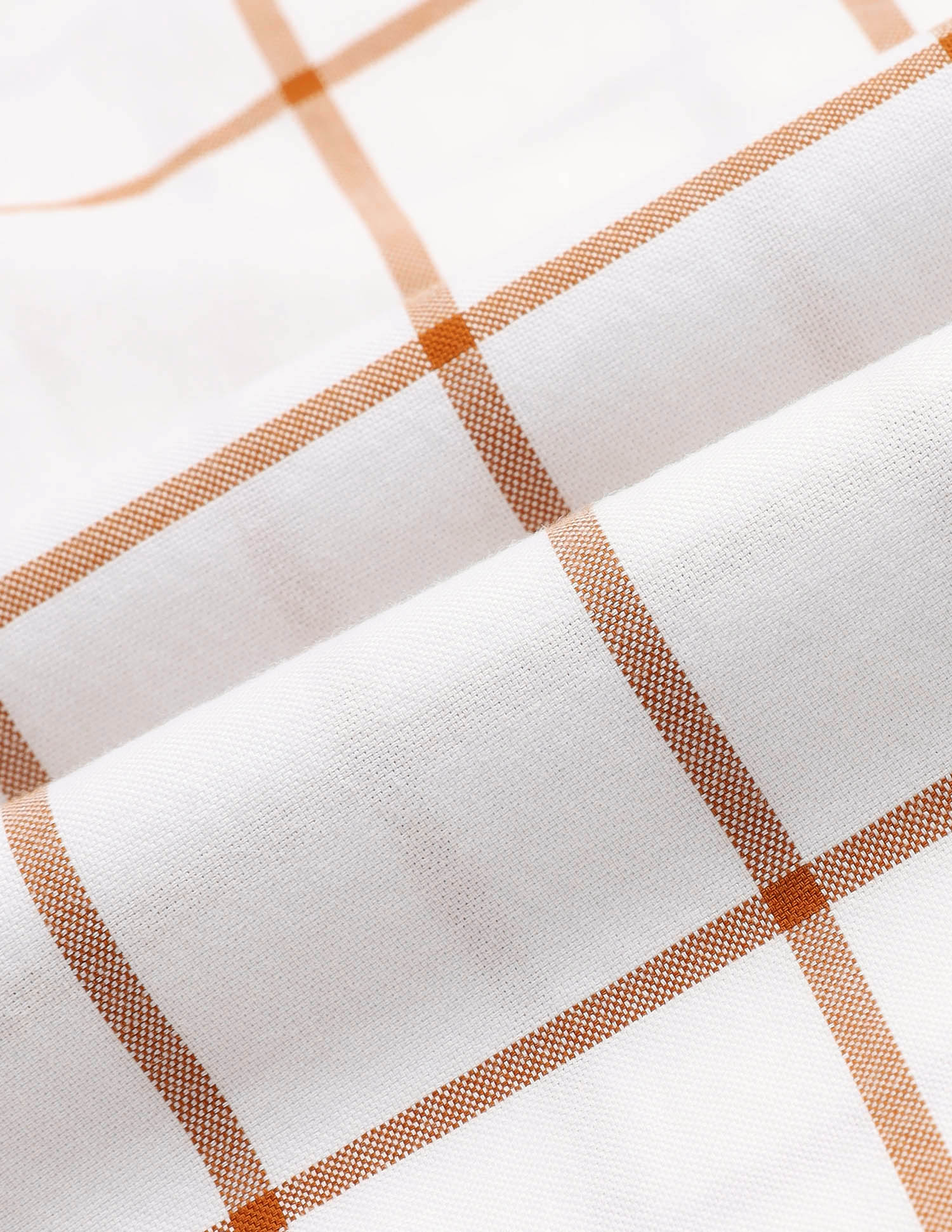 Pure Cotton Windowpane Checked Shirt Orange - U.S. Polo Assn. India | Large