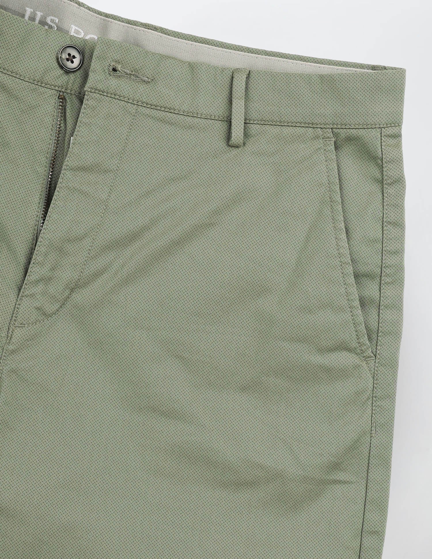 Slim Fit Twill Shorts Green - U.S. Polo Assn. India | Large