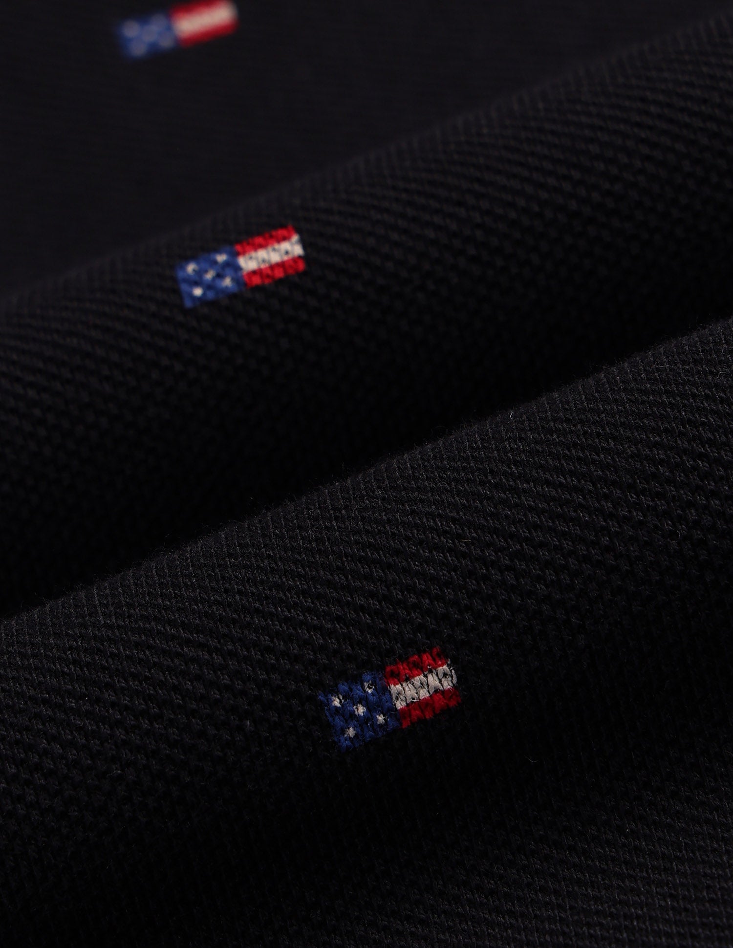 Flag Print Polo Shirt Black - U.S. POLO ASSN. | Large