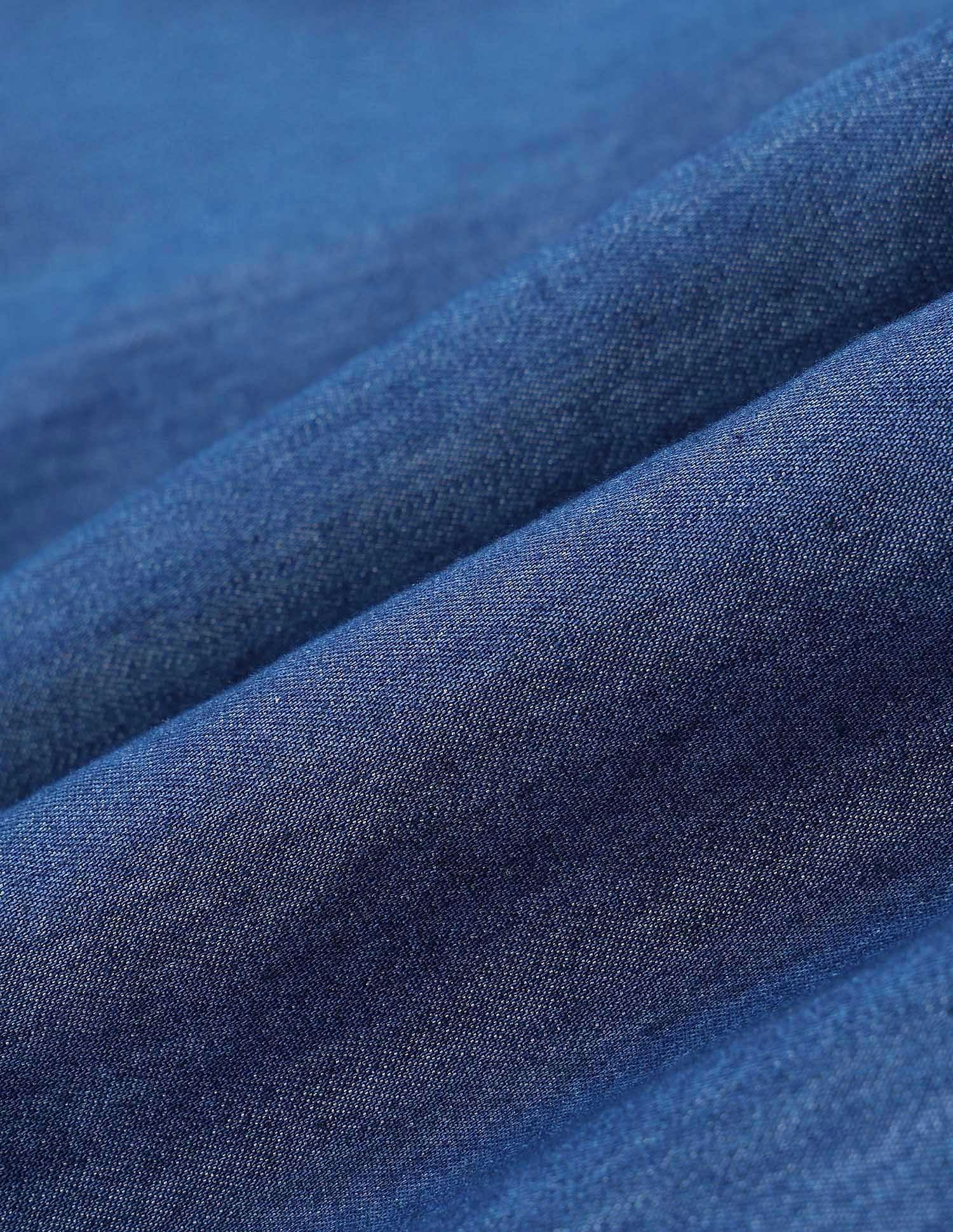 Girls Peter Pan Collar A-Line Dress Light Indigo - U.S. POLO ASSN. | Large