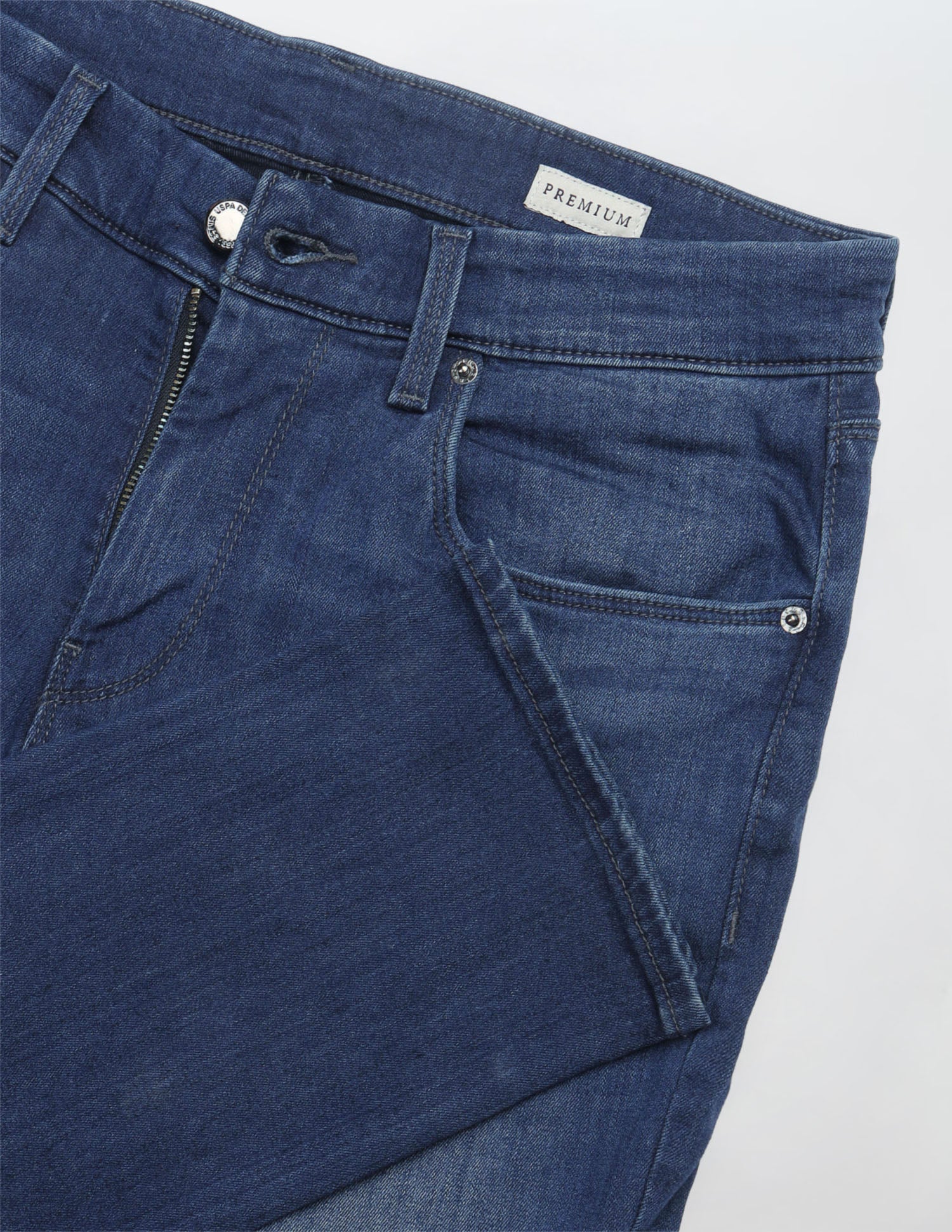 Brandon Slim Tapered Fit Blue Jeans Blue - U.S. Polo Assn. India | Large