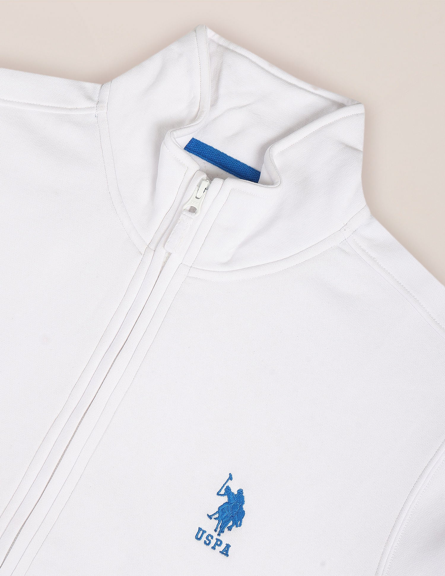 High Neck Solid Sweatshirt White - U.S. POLO ASSN. | Large