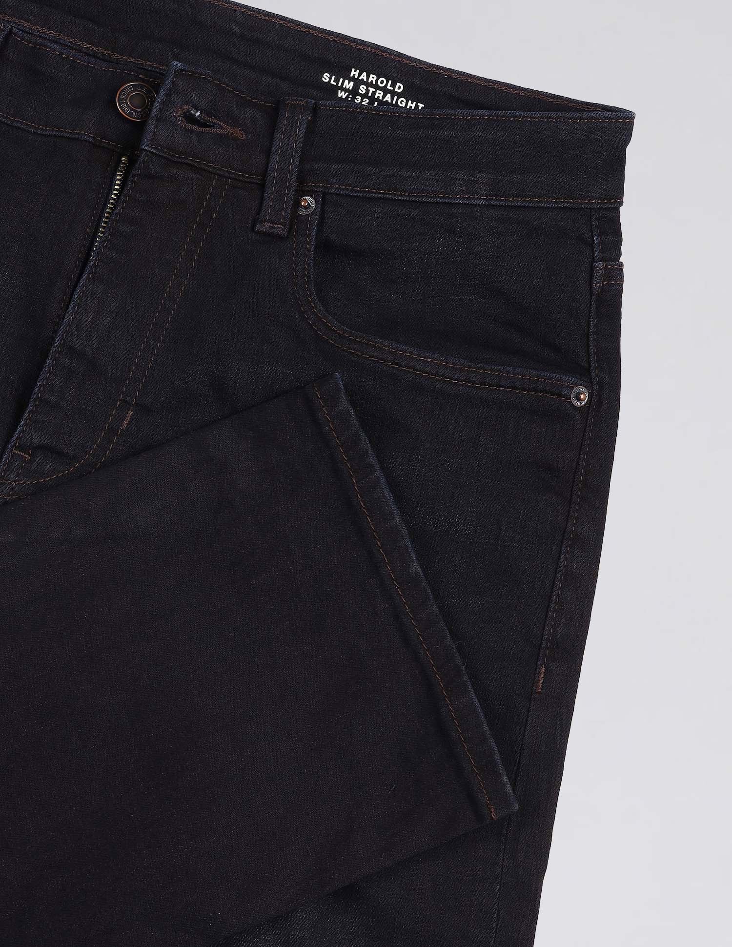 Harold Slim Straight Fit Blue Vintage Jeans Dark Wash - U.S. Polo Assn. India | Large