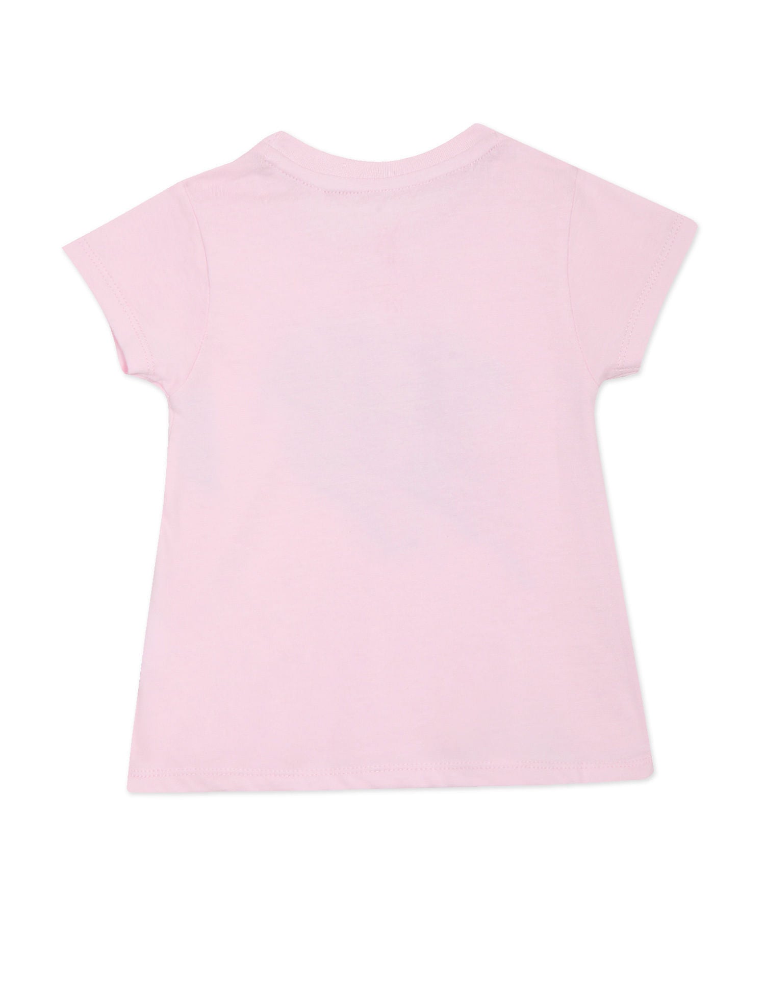 Crew Neck Brand Print T-Shirt Light Pink - U.S. POLO ASSN. | Large