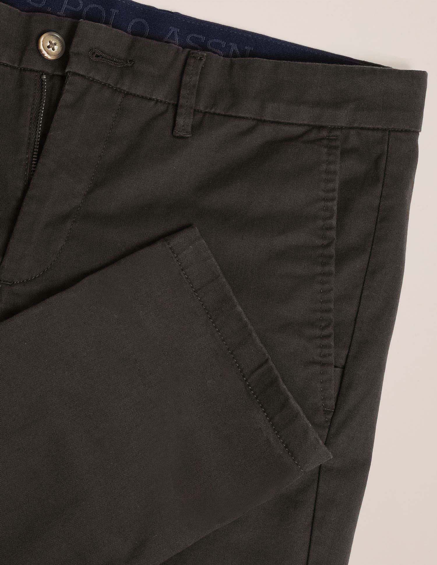 Denver Slim Fit Solid Trousers Brown - U.S. POLO ASSN. | Large