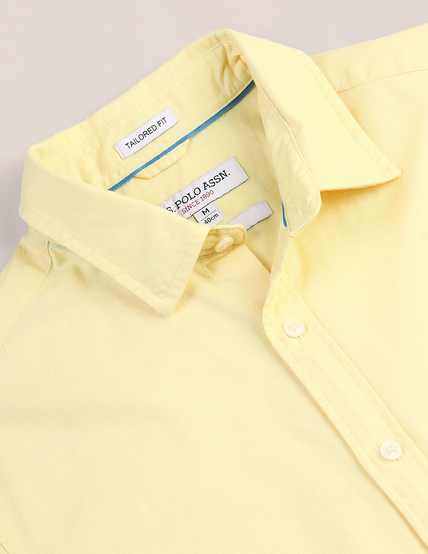 Solid Dobby Shirt Yellow - U.S. Polo Assn. India | Large