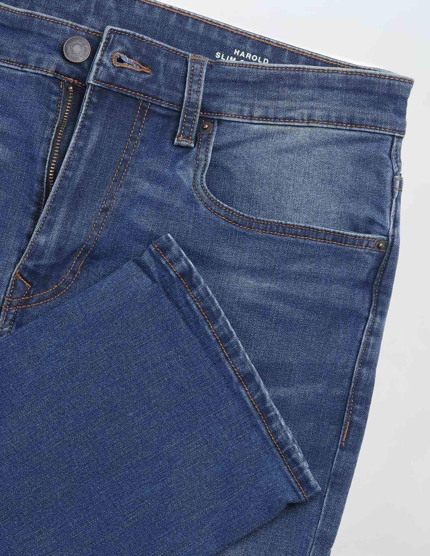 Harold Slim Straight Fit Blue Jeans Indigo - U.S. POLO ASSN. | Large