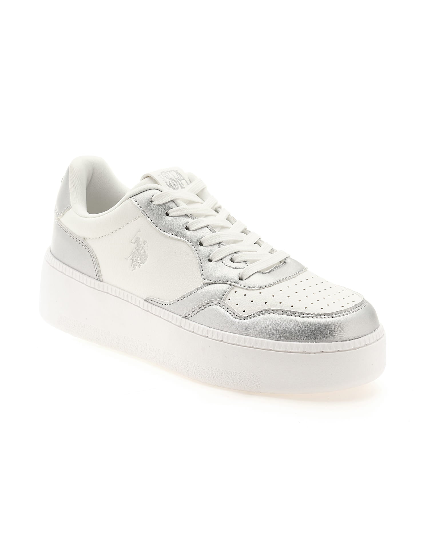 Leontina White Chunky Sneaker Shoes