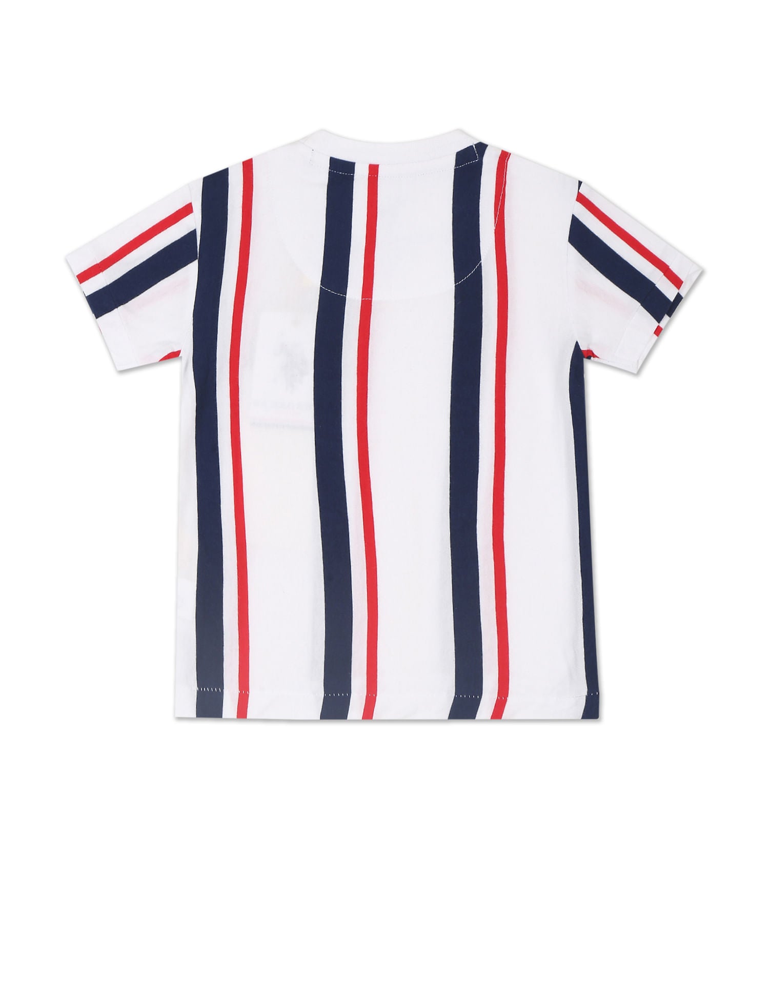 Boys White Crew Neck Stripe T-Shirt White - U.S. POLO ASSN. | Large
