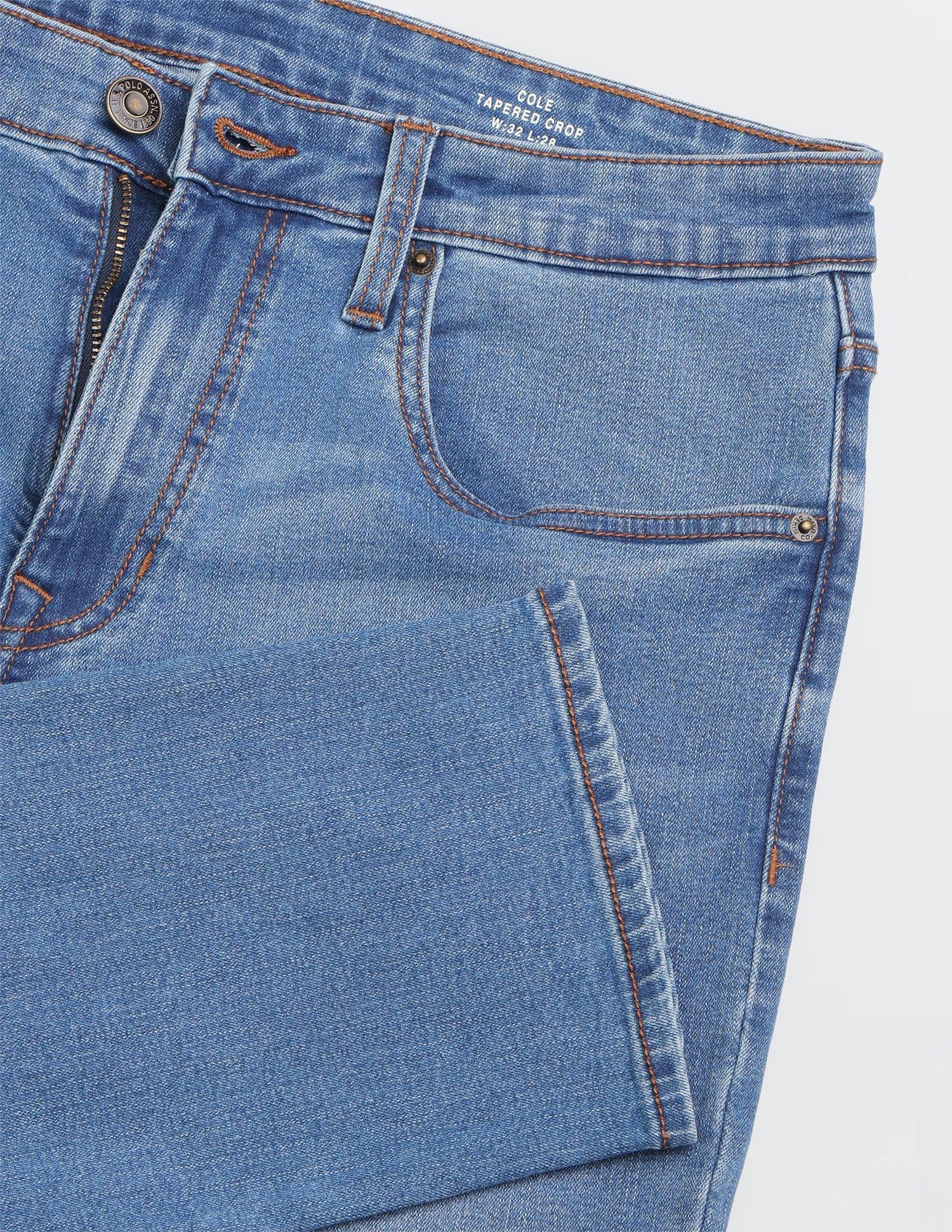 Cole Comfort Cropped Fit Blue Jeans Dark Indigo - U.S. Polo Assn. India | Large
