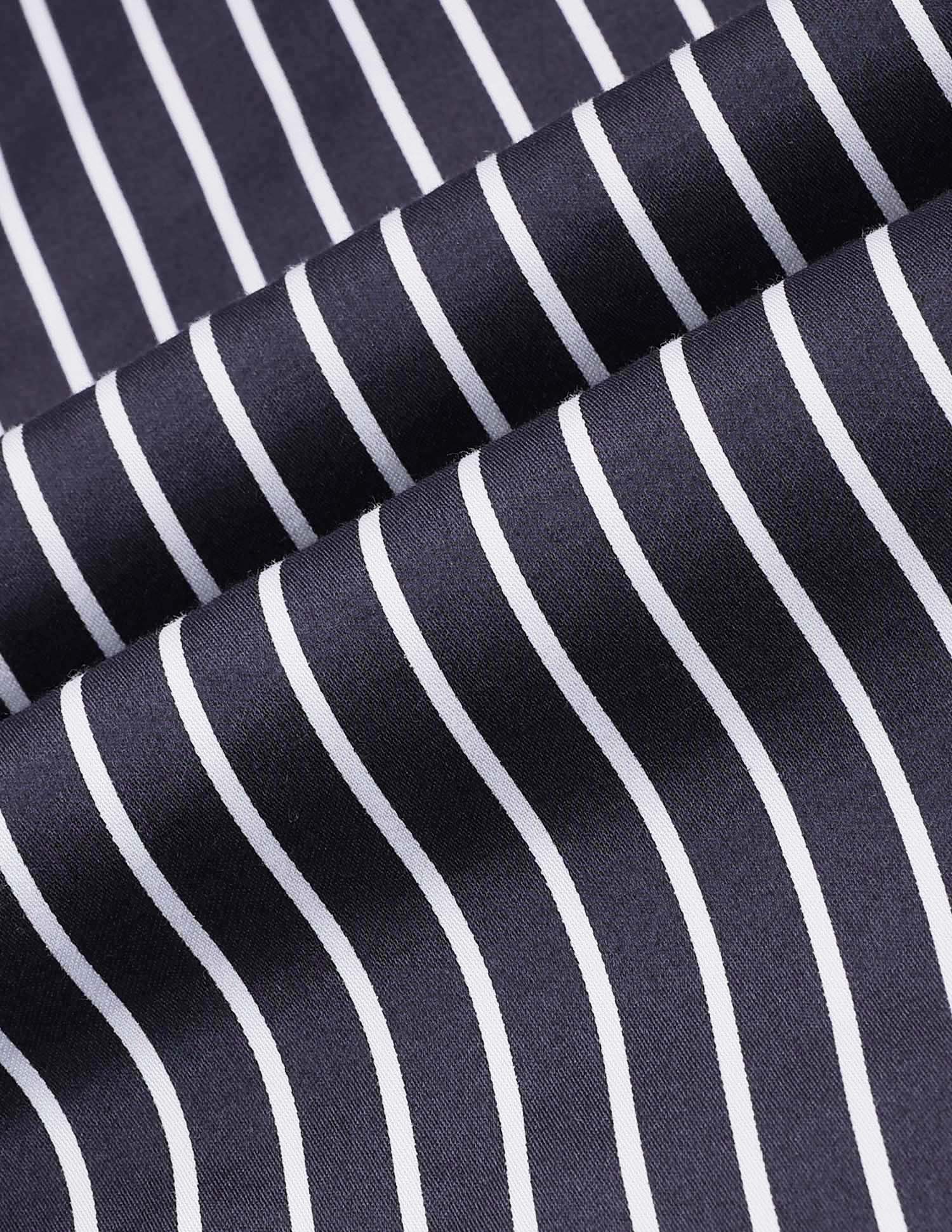 Vertical Striped Pure Cotton Shirt Navy - U.S. POLO ASSN. | Large
