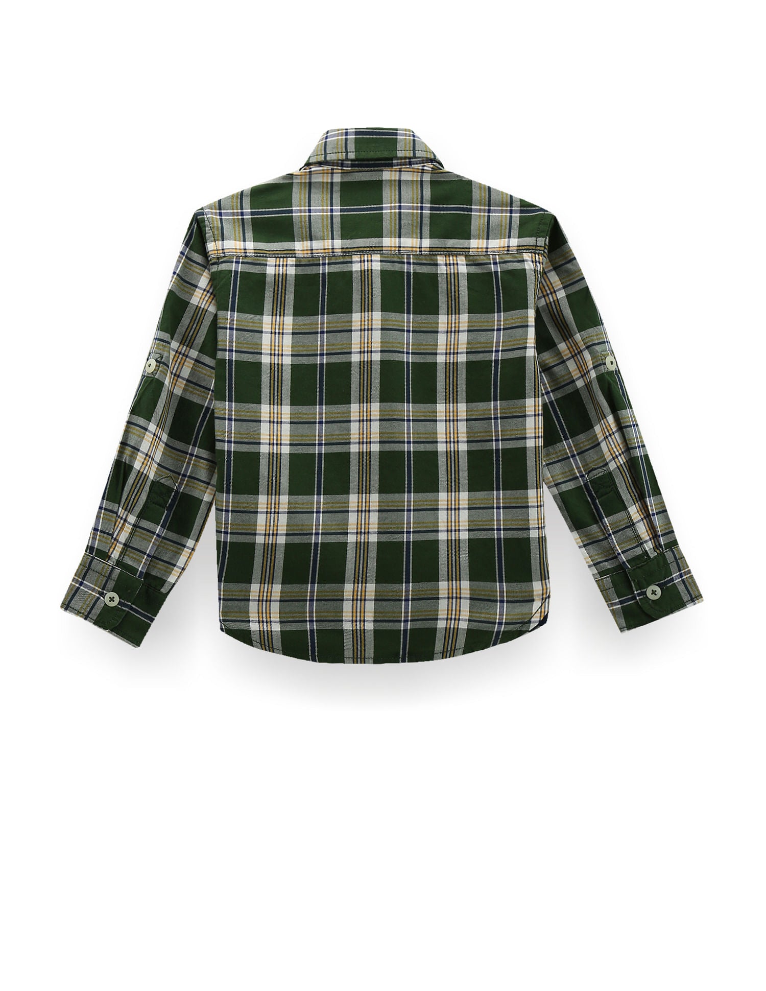 Boys Check Cotton Shirt Olive - U.S. Polo Assn. India | Large