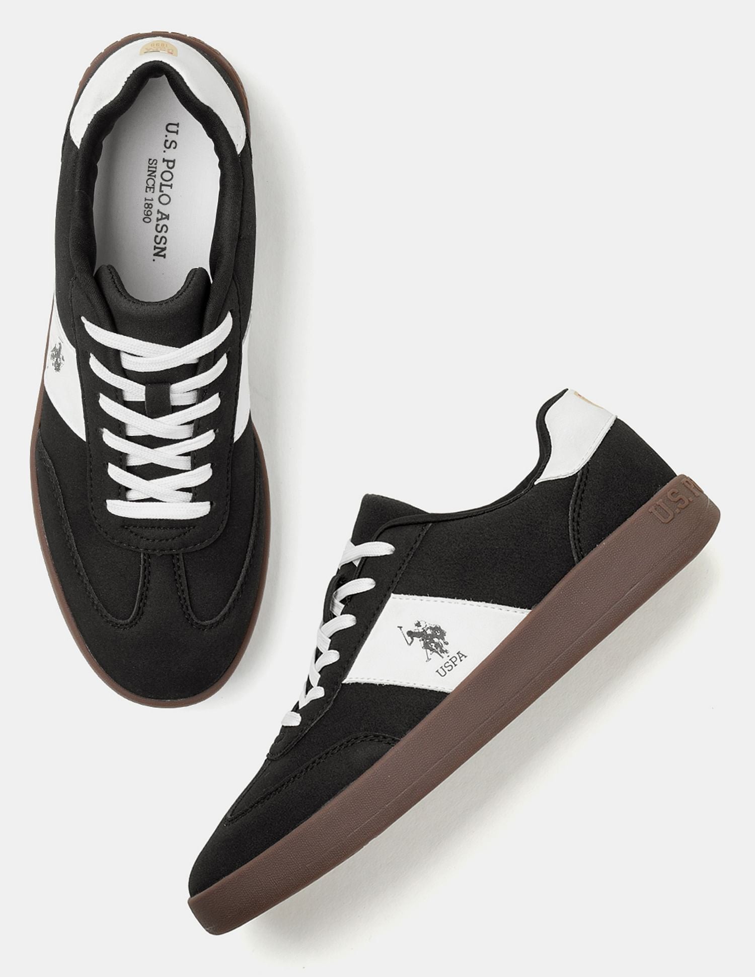 Men Skylar Colour Blocked Sneakers Black - U.S. POLO ASSN. | Large