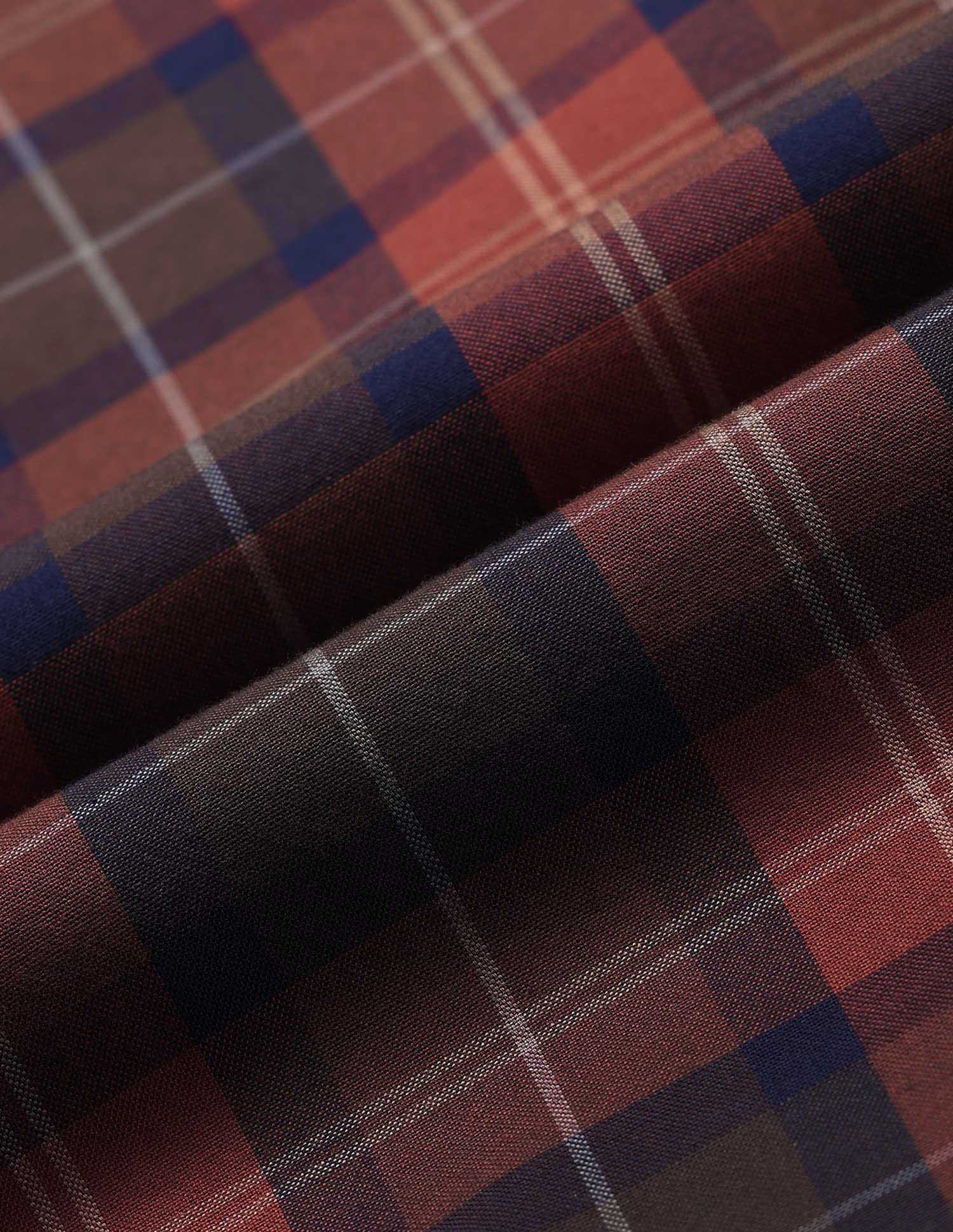 Tartan Checked Oxford Shirt Rust - U.S. Polo Assn. India | Large