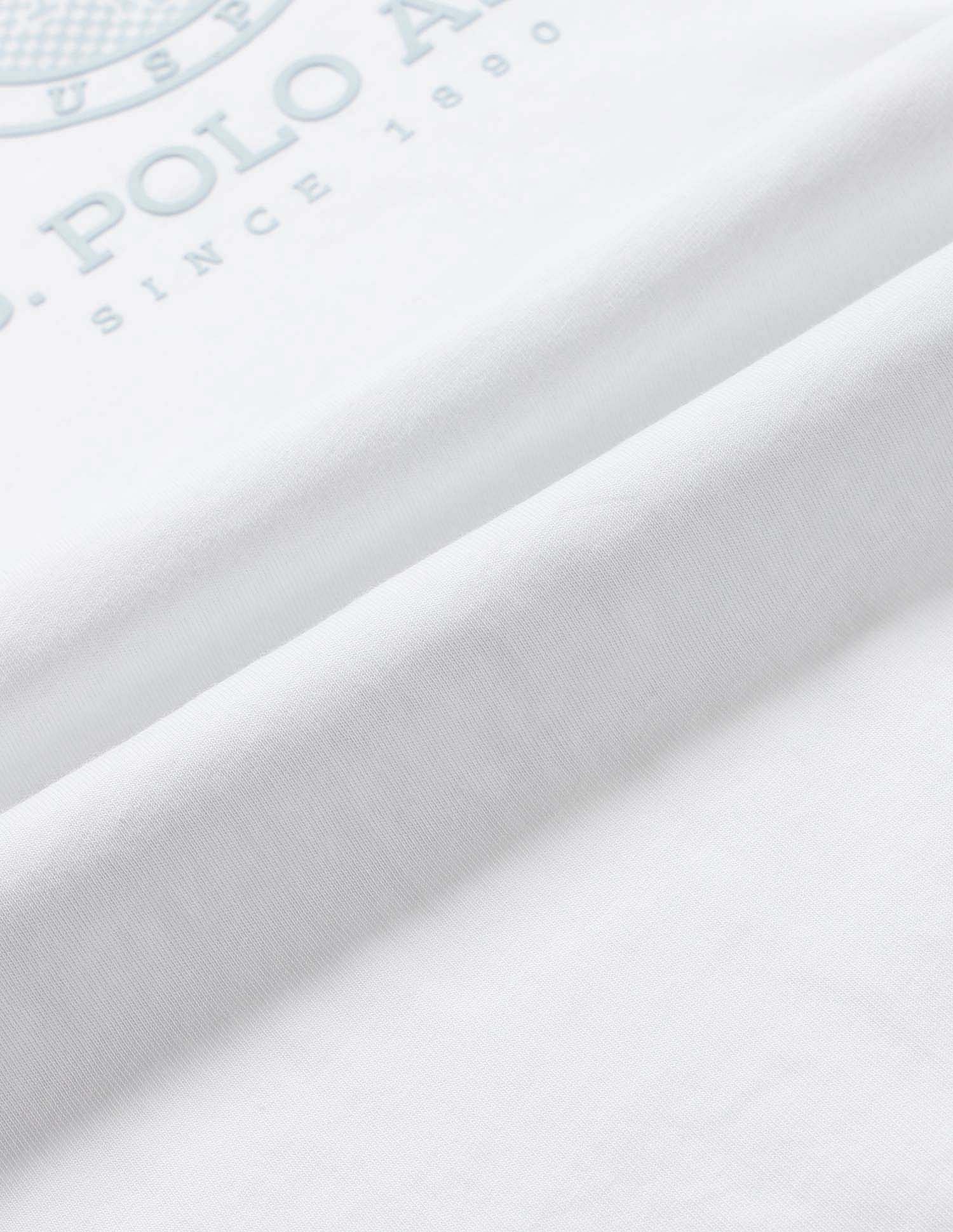 Slim Fit Brand Printed T-Shirt White - U.S. Polo Assn. India | Large