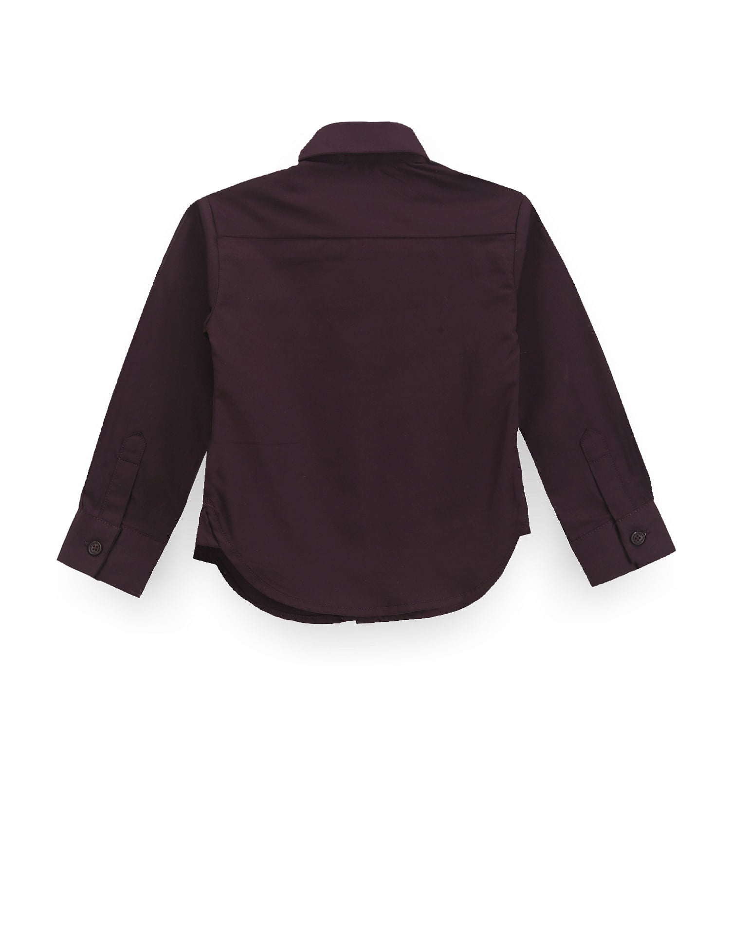 Pure Cotton Sateen Shirt Wine - U.S. Polo Assn. India | Large