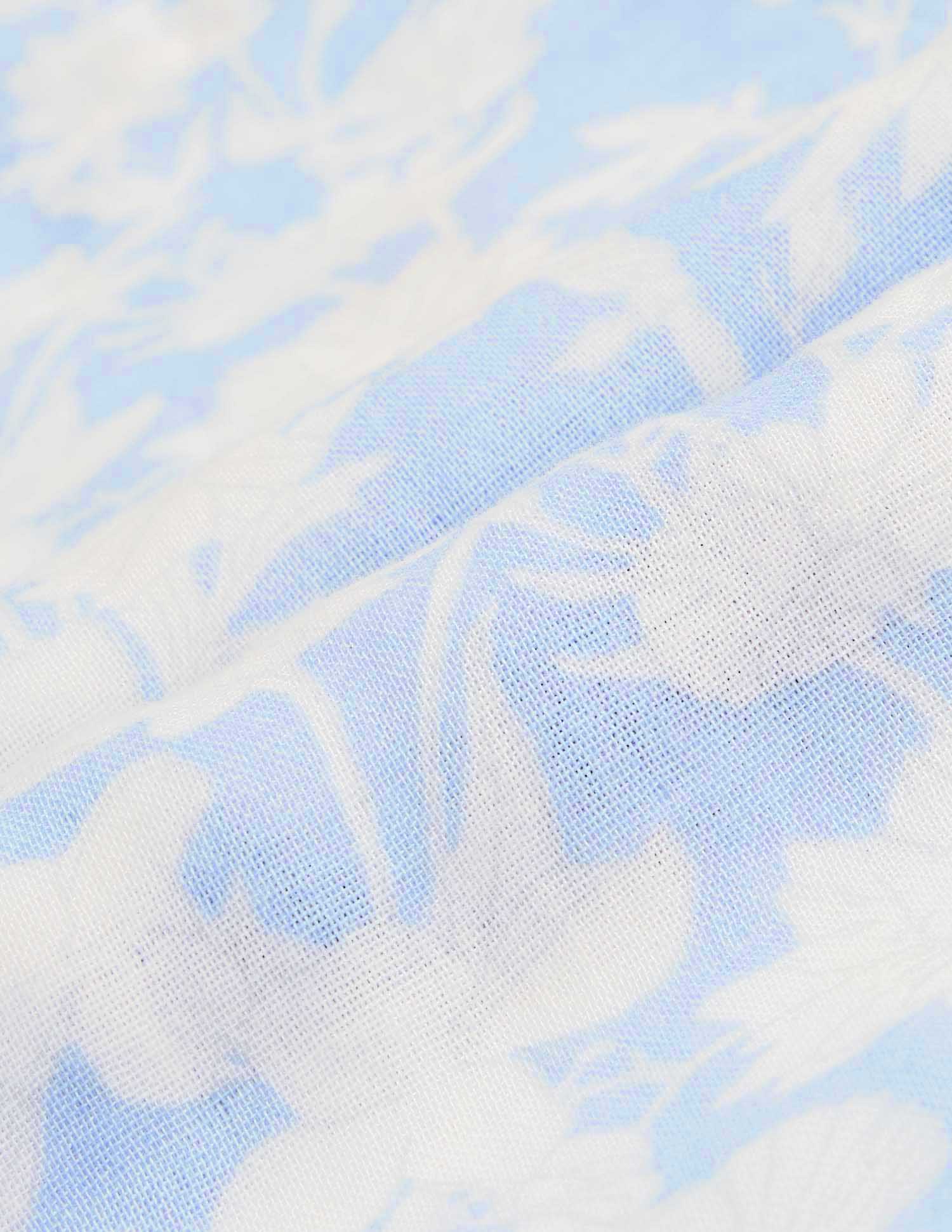 Boys Floral Printed Regular Fit Shirt Light Blue - U.S. POLO ASSN. | Large