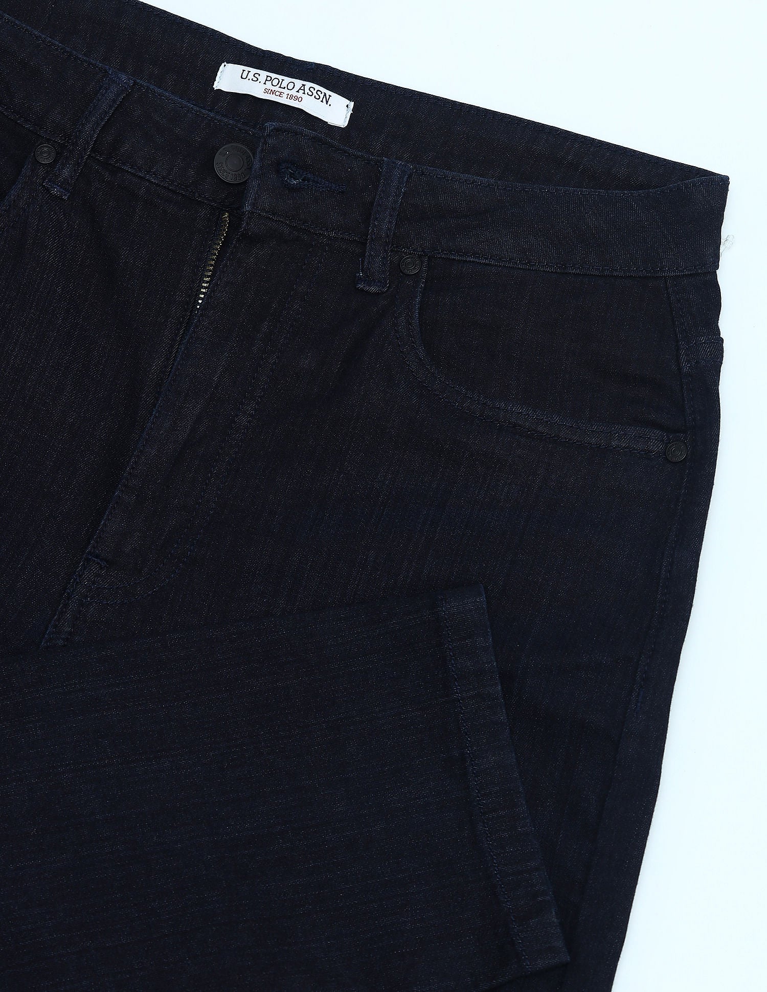 High Rise Mom Fit Jeans Dark Blue - U.S. POLO ASSN. | Large