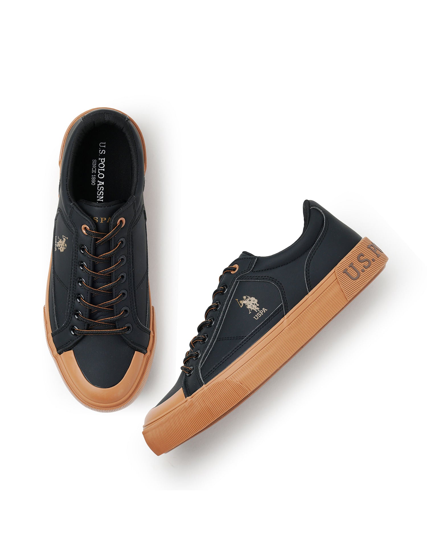 Men Colour Block Ruben Sneakers Black - U.S. Polo Assn. India | Large