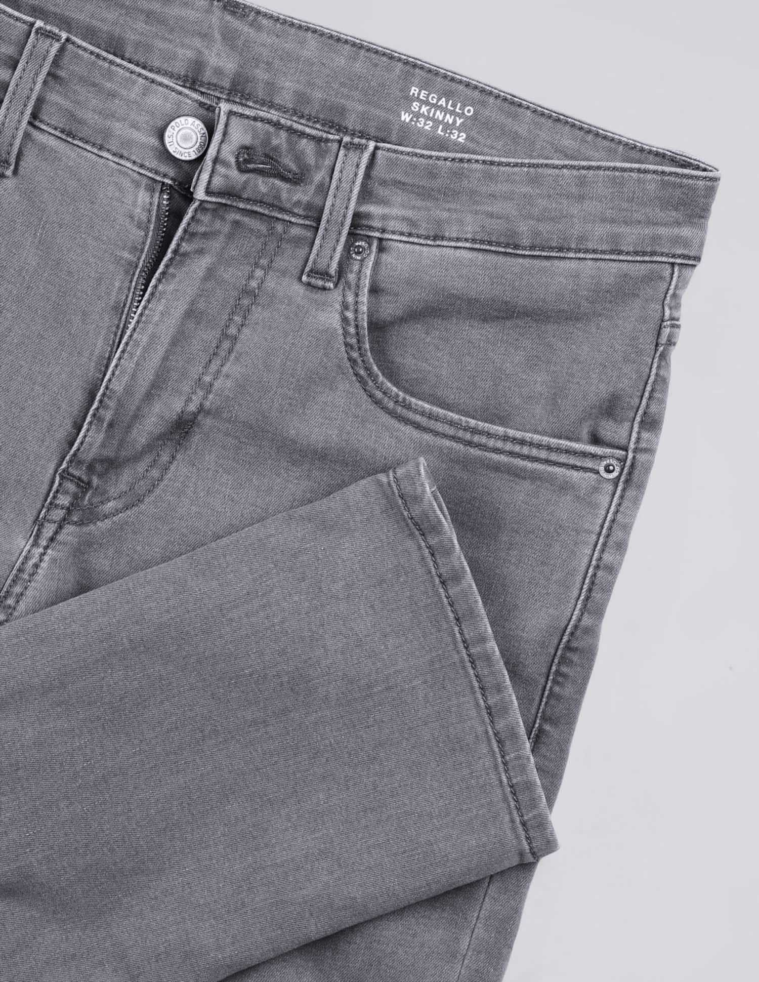 Regallo Skinny Fit Grey Jeans Grey - U.S. Polo Assn. India | Large