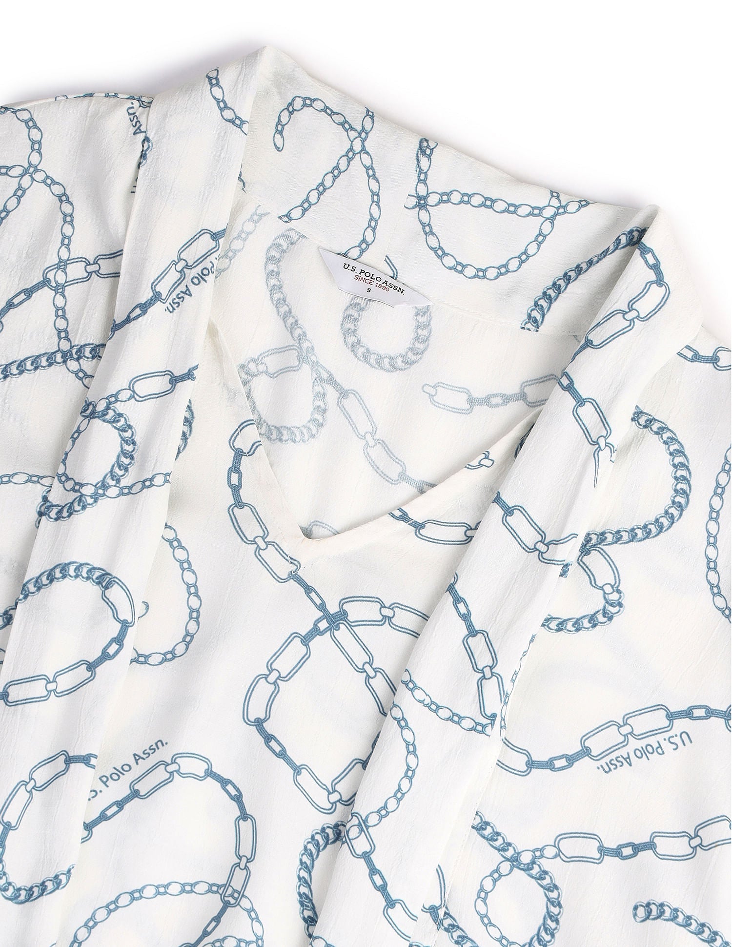 Bow Collar Moss Top White - U.S. POLO ASSN. | Large