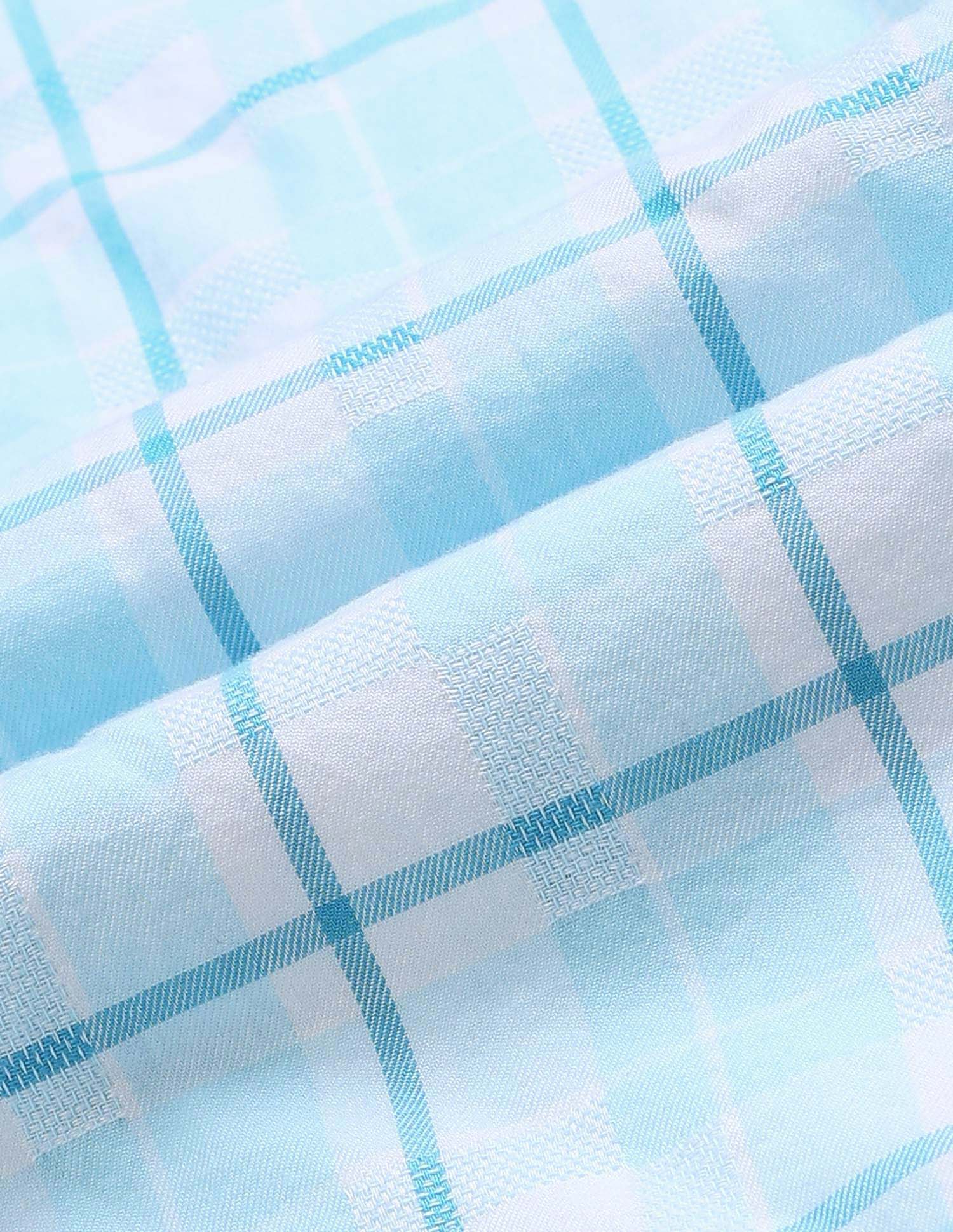 Boys Tartan Checked Regular Fit Shirt Blue - U.S. POLO ASSN. | Large