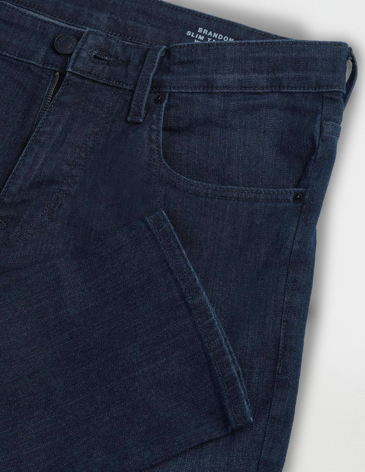 Brandon Slim Tapered Fit Mid Rise Jeans Blue - U.S. Polo Assn. India | Large