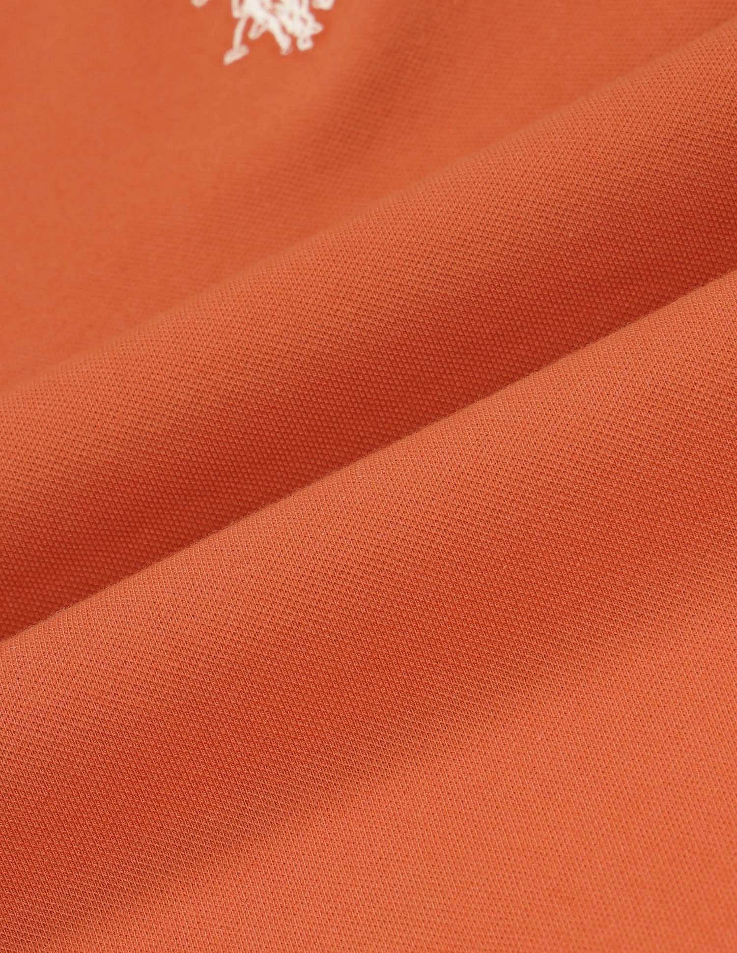 Relaxed Fit Solid Polo Shirt Brown - U.S. POLO ASSN. | Large