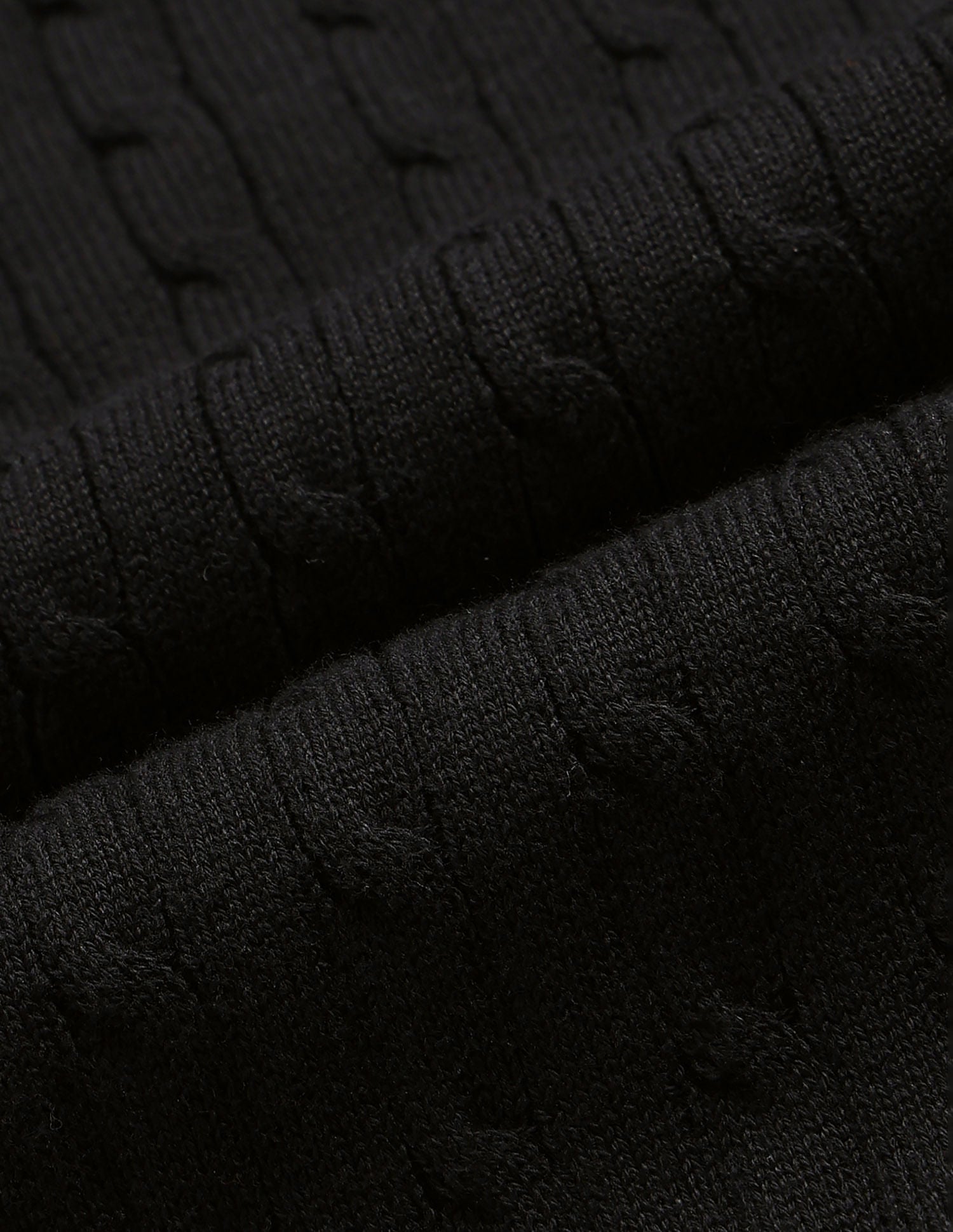 Cable Knit Regular Fit Sweater Black - U.S. POLO ASSN. | Large