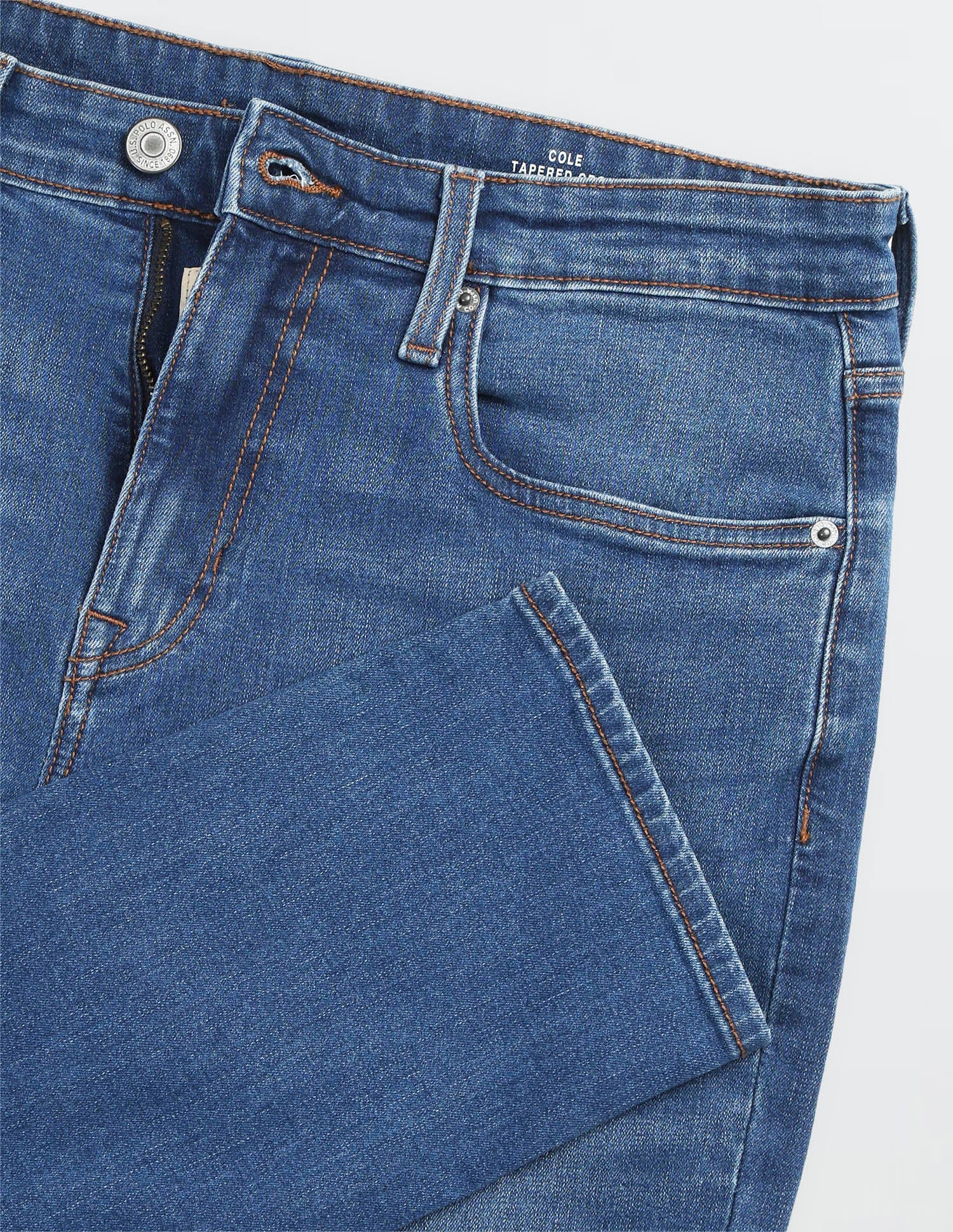 Cole Comfort Cropped Fit Blue Jeans Indigo - U.S. Polo Assn. India | Large