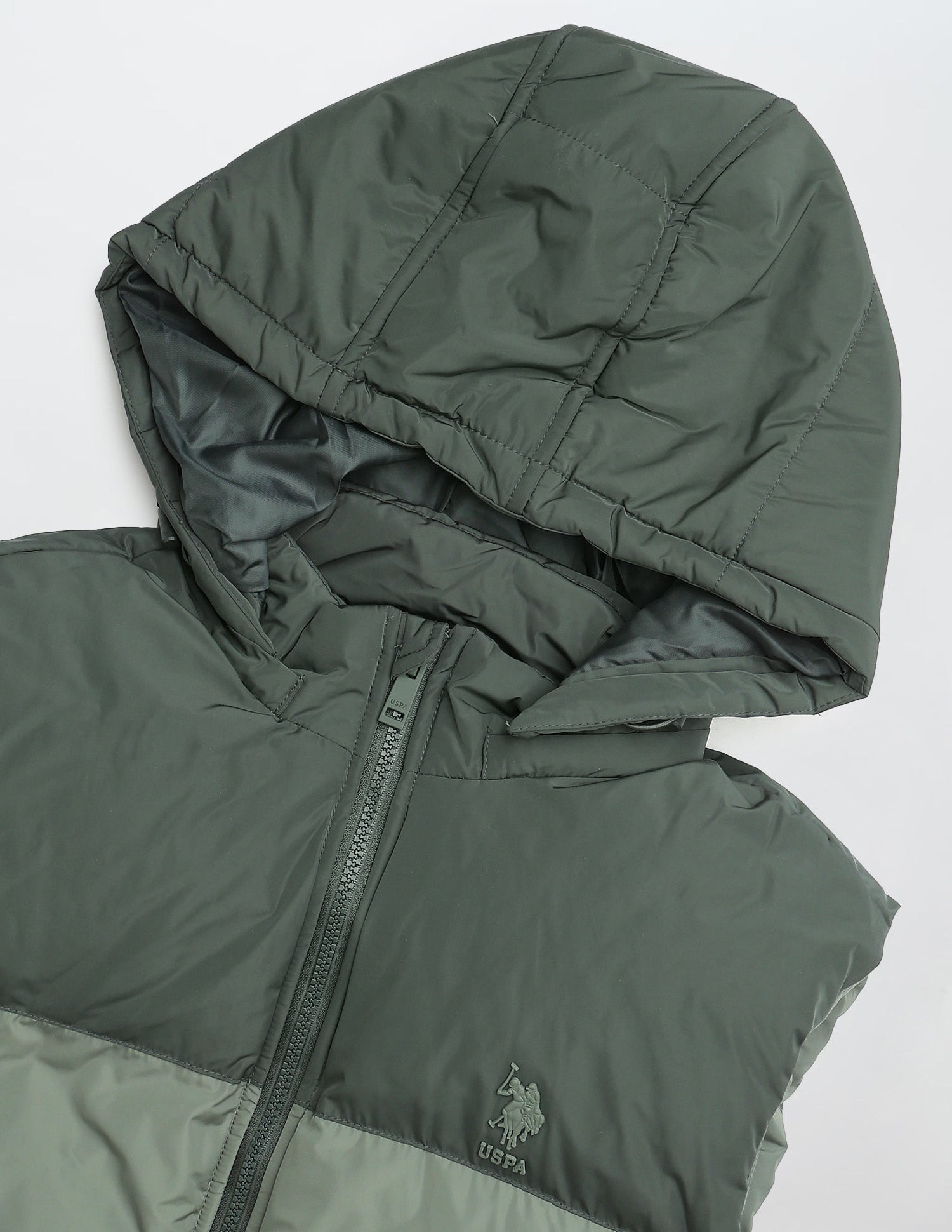 Detachable Hood Solid Jacket Olive - U.S. POLO ASSN. | Large
