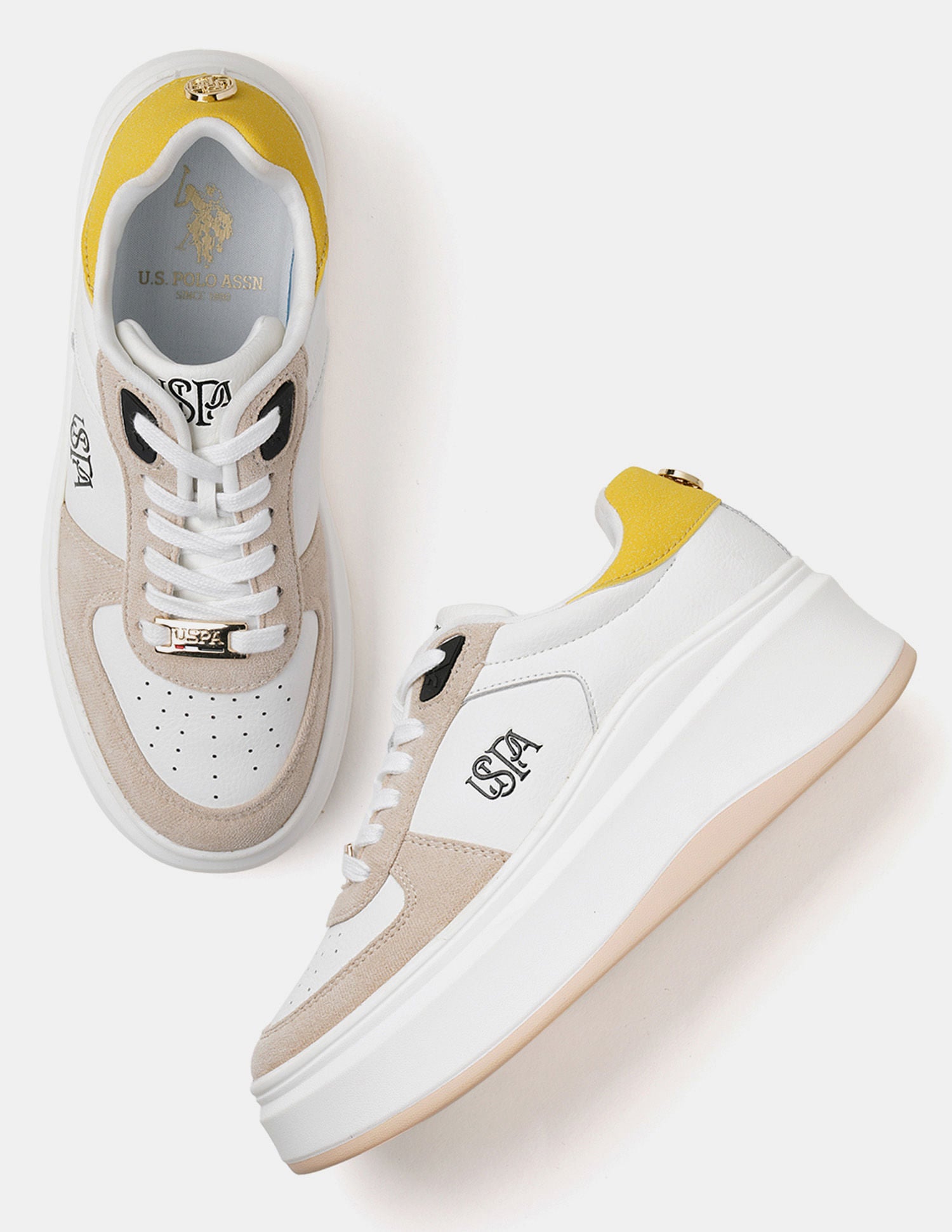 Women Ariella Low Top Sneakers Off White - U.S. POLO ASSN. | Large