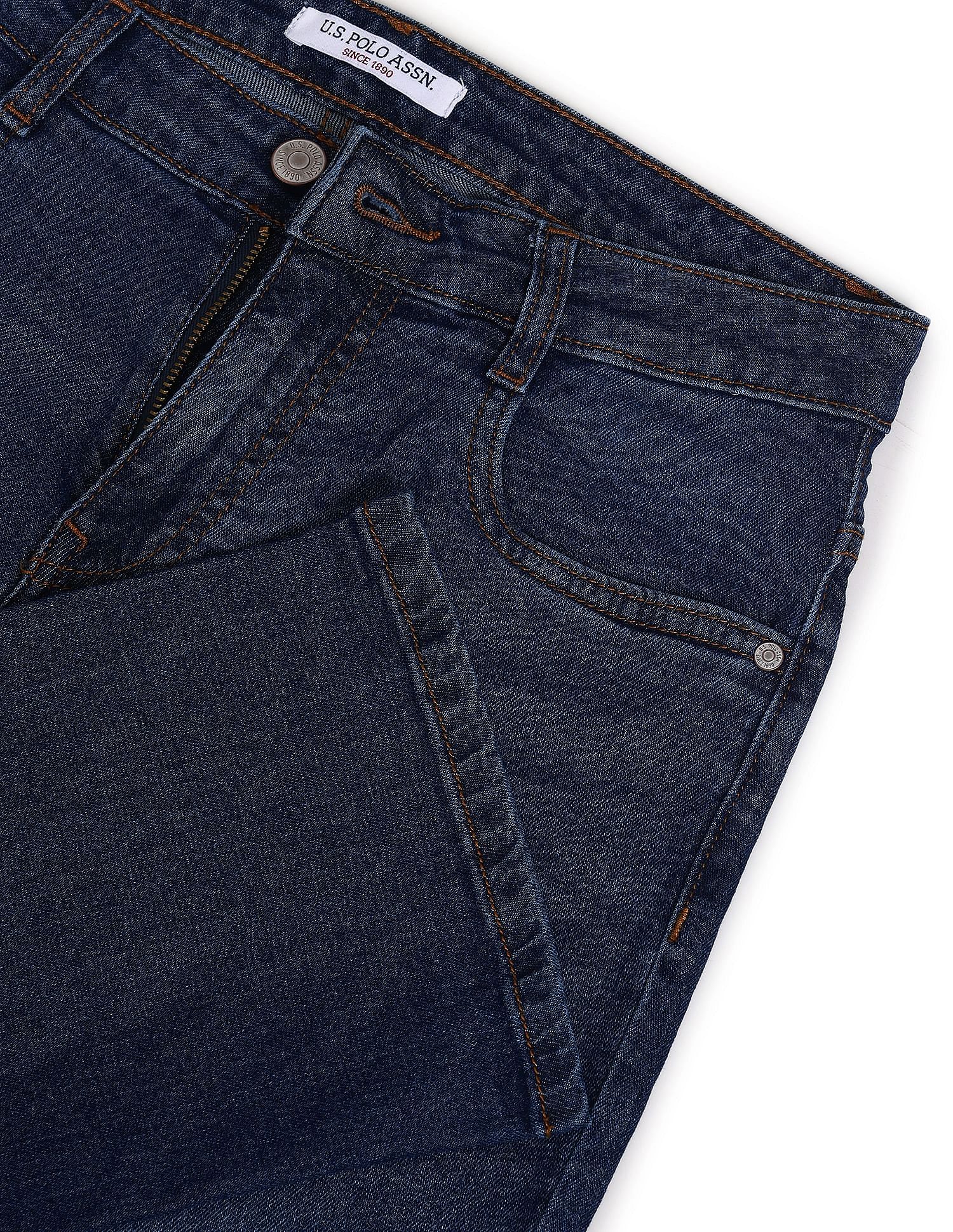 Stone Wash Straight Fit Jeans Blue - U.S. Polo Assn. India | Large