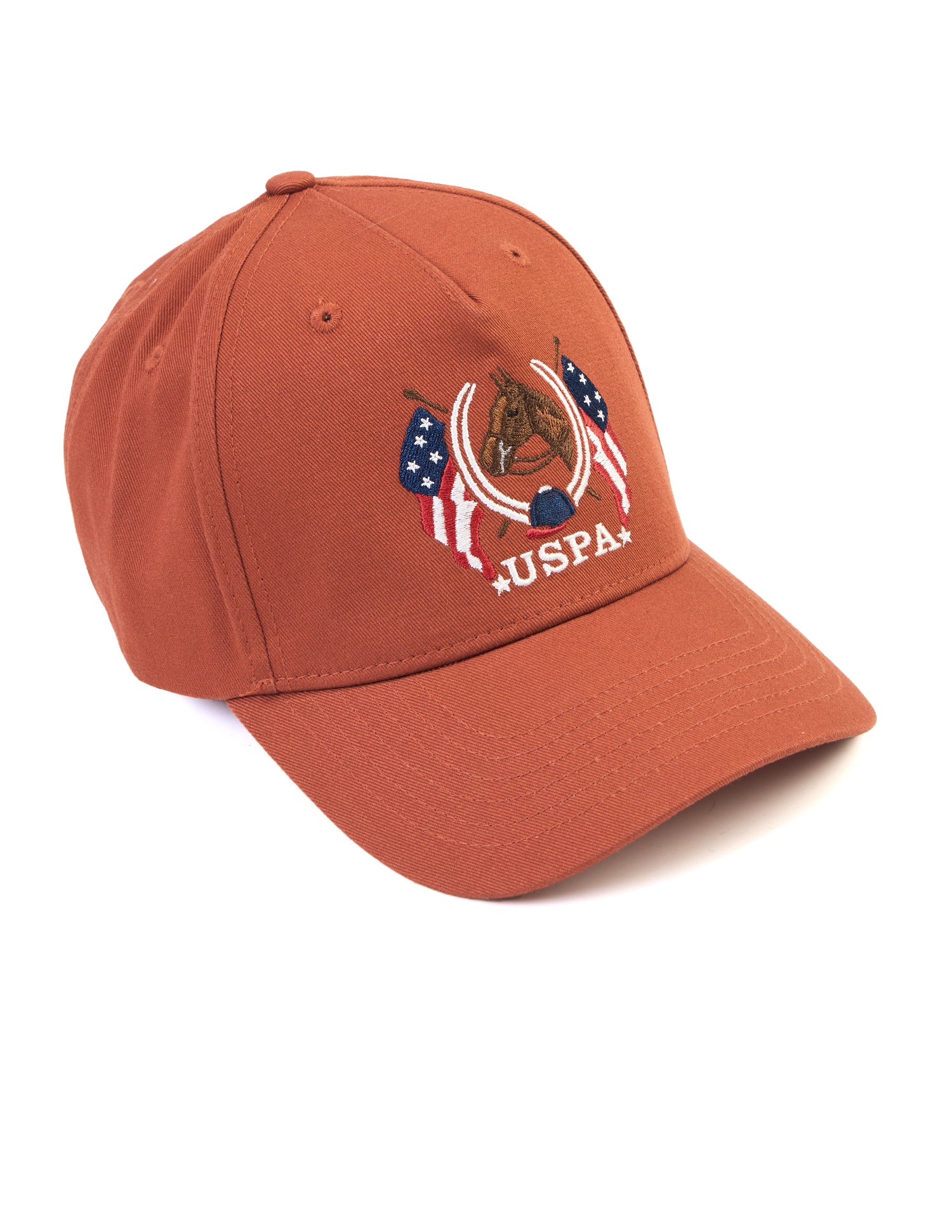 Brand Embroidered Twill Cap Orange - U.S. POLO ASSN. | Large