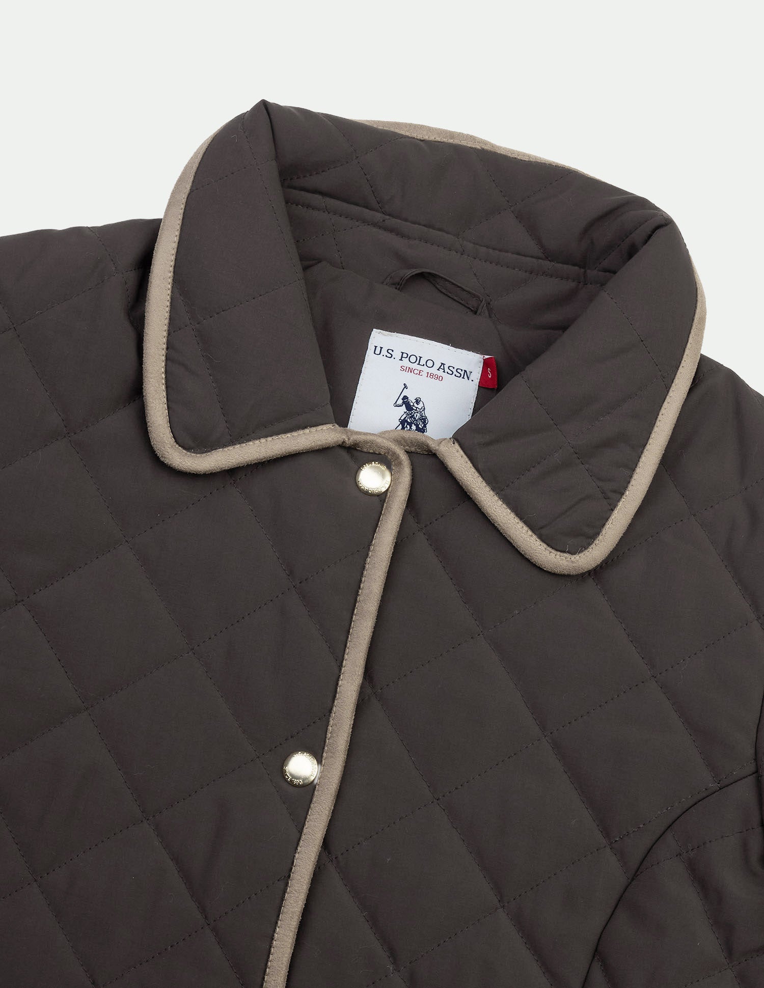 Suede Puffer Jacket Dark Brown - U.S. Polo Assn. India | Large