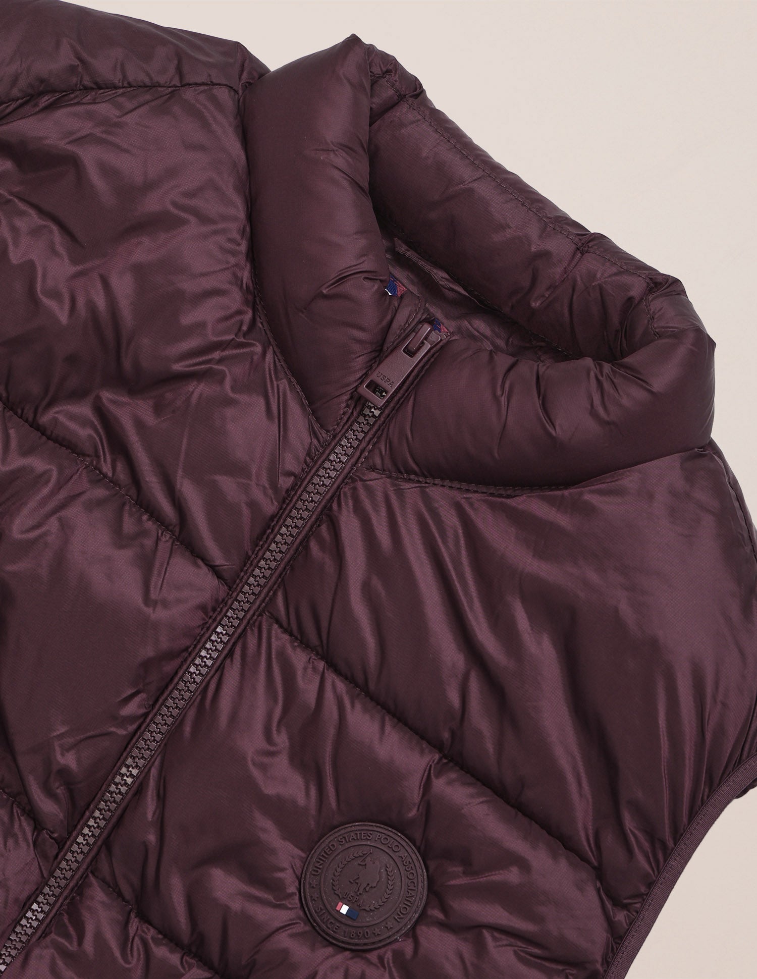 Solid Regular Fit Jacket Maroon - U.S. Polo Assn. India | Large