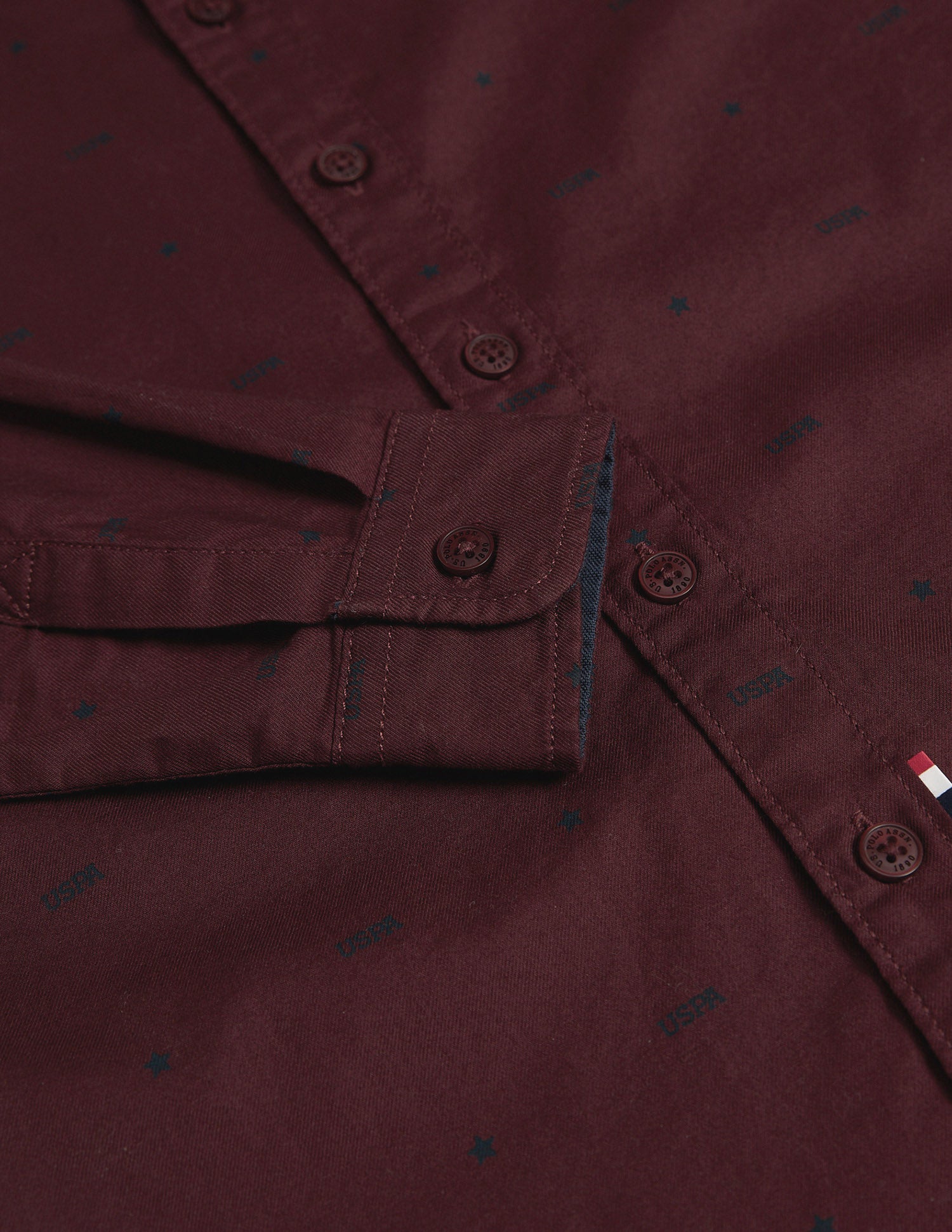 Boys Brand Print Shirt Maroon - U.S. Polo Assn. India | Large