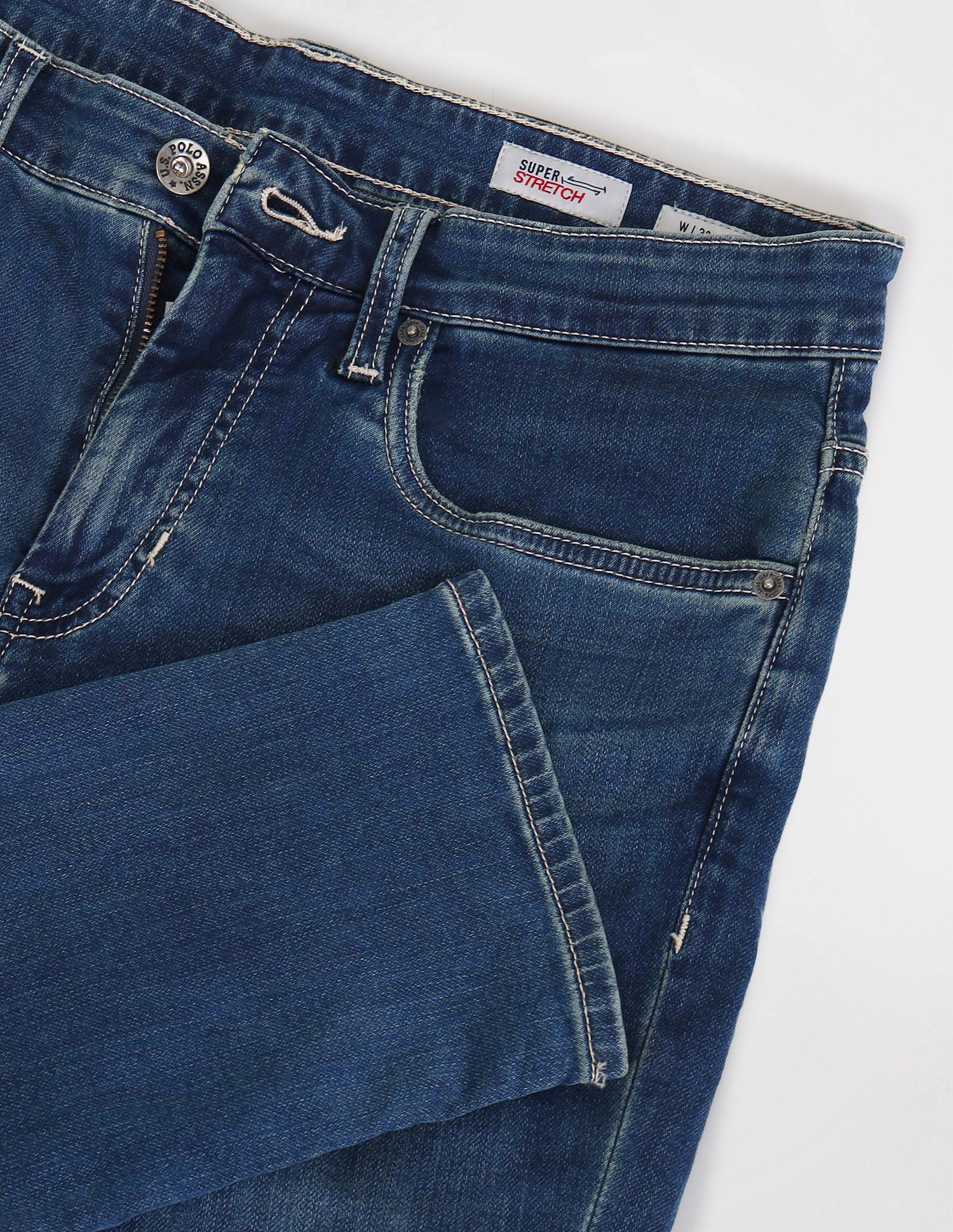 Henry Tapered Fit Cropped Blue Jeans Blue - U.S. POLO ASSN. | Large