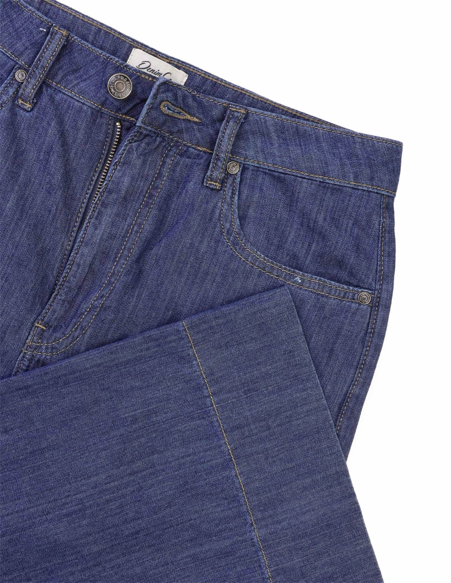 Wide Leg Fit Blue Jeans Dark Blue - U.S. Polo Assn. India | Large