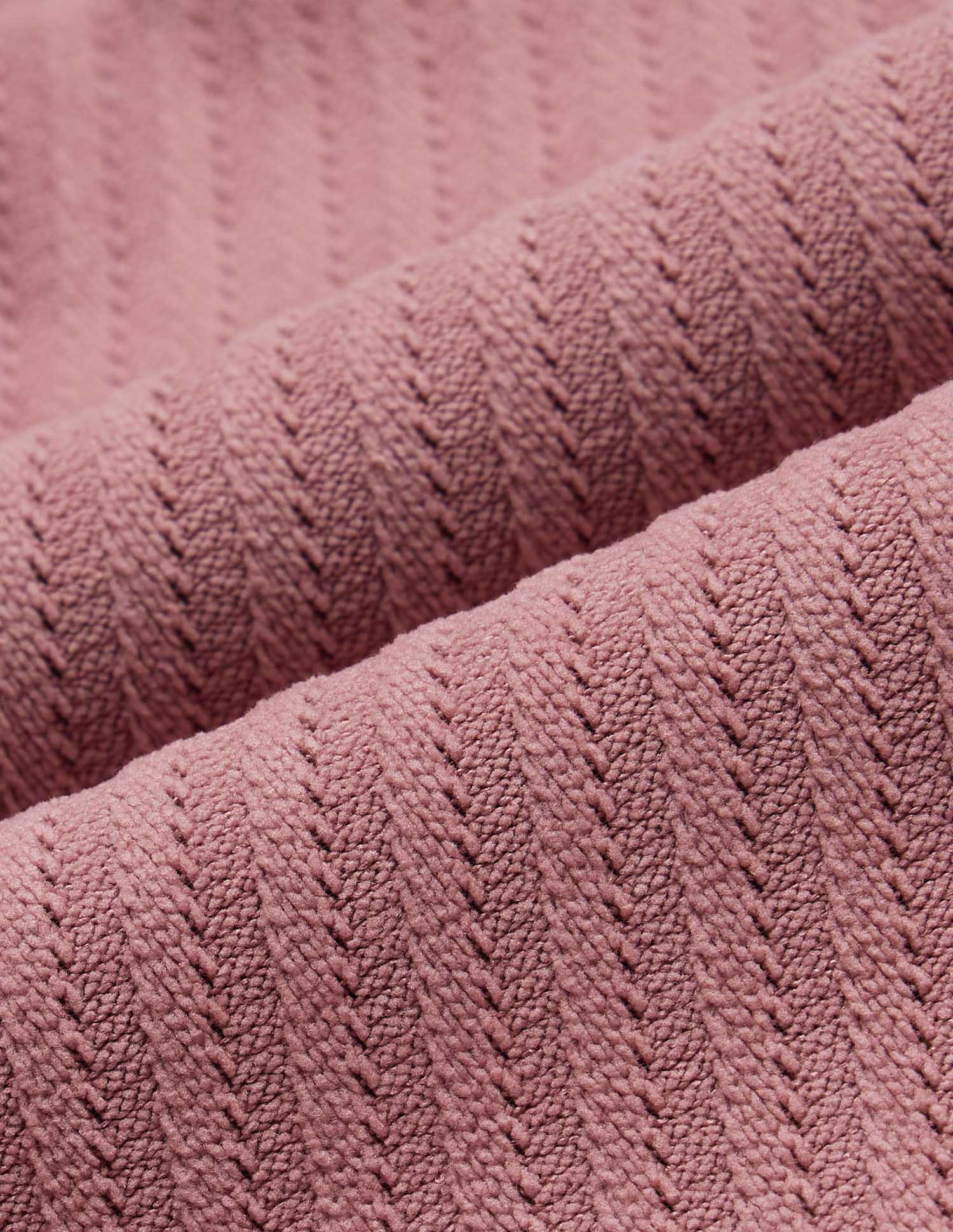 Girls Diagonal Striped Zipper Sweatshirt Pink - U.S. Polo Assn. India | Large