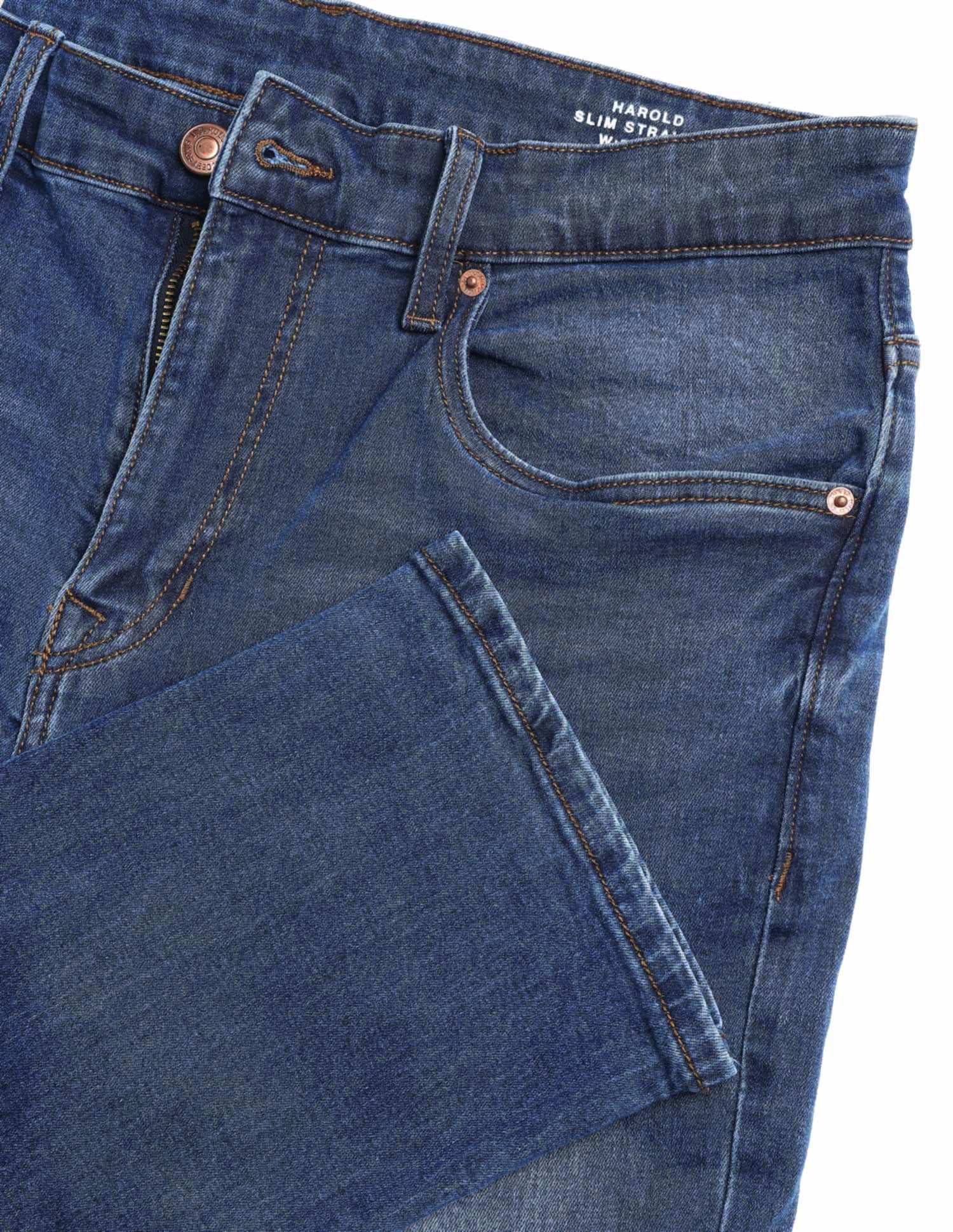 Harold Slim Straight Fit Blue Jeans Indigo - U.S. POLO ASSN. | Large