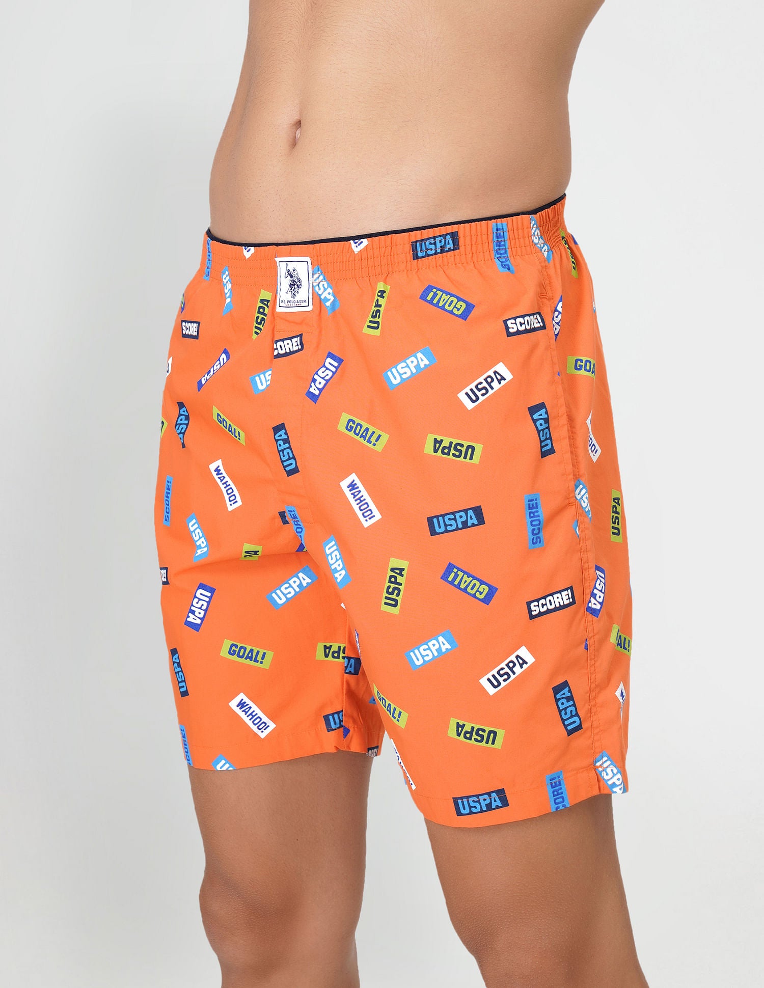 Relaxed Fit Printed IYAB Boxers - Pack Of 1 Orange - U.S. POLO ASSN. | Large