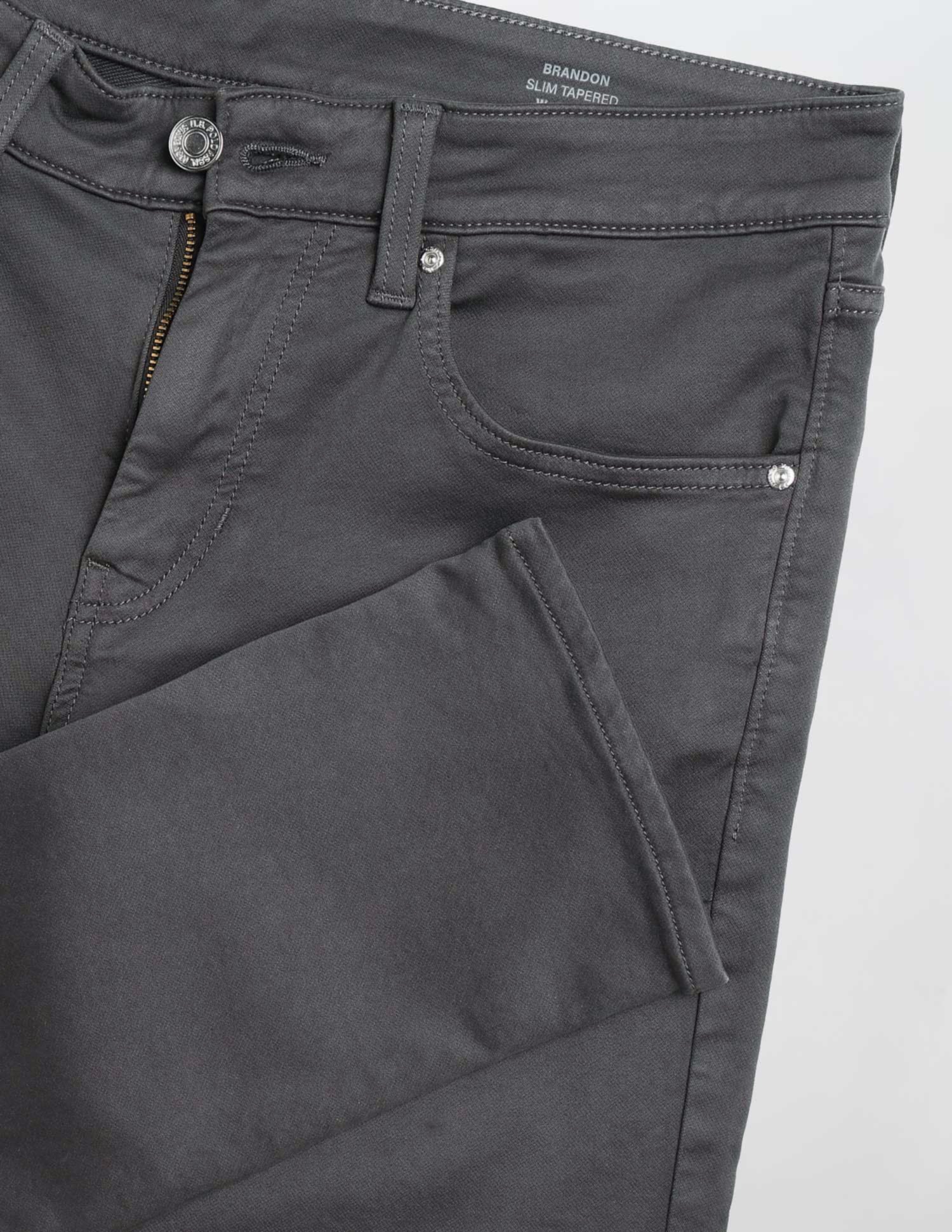 Brandon Slim Tapered Fit Color Denim Jeans Dark Grey - U.S. POLO ASSN. | Large