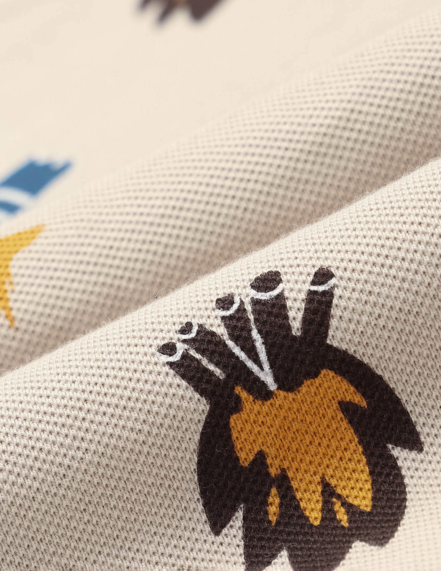 Boys All Over Printed Pure Cotton Polo Shirt Light Brown - U.S. POLO ASSN. | Large