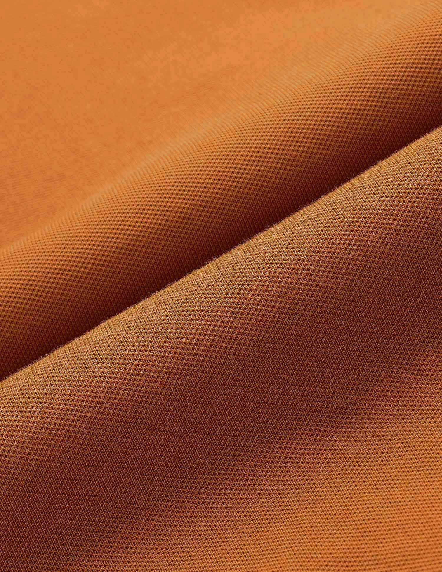 Polo With Elbow Length Sleeves And Contrast Collar Orange - U.S. POLO ASSN. | Large