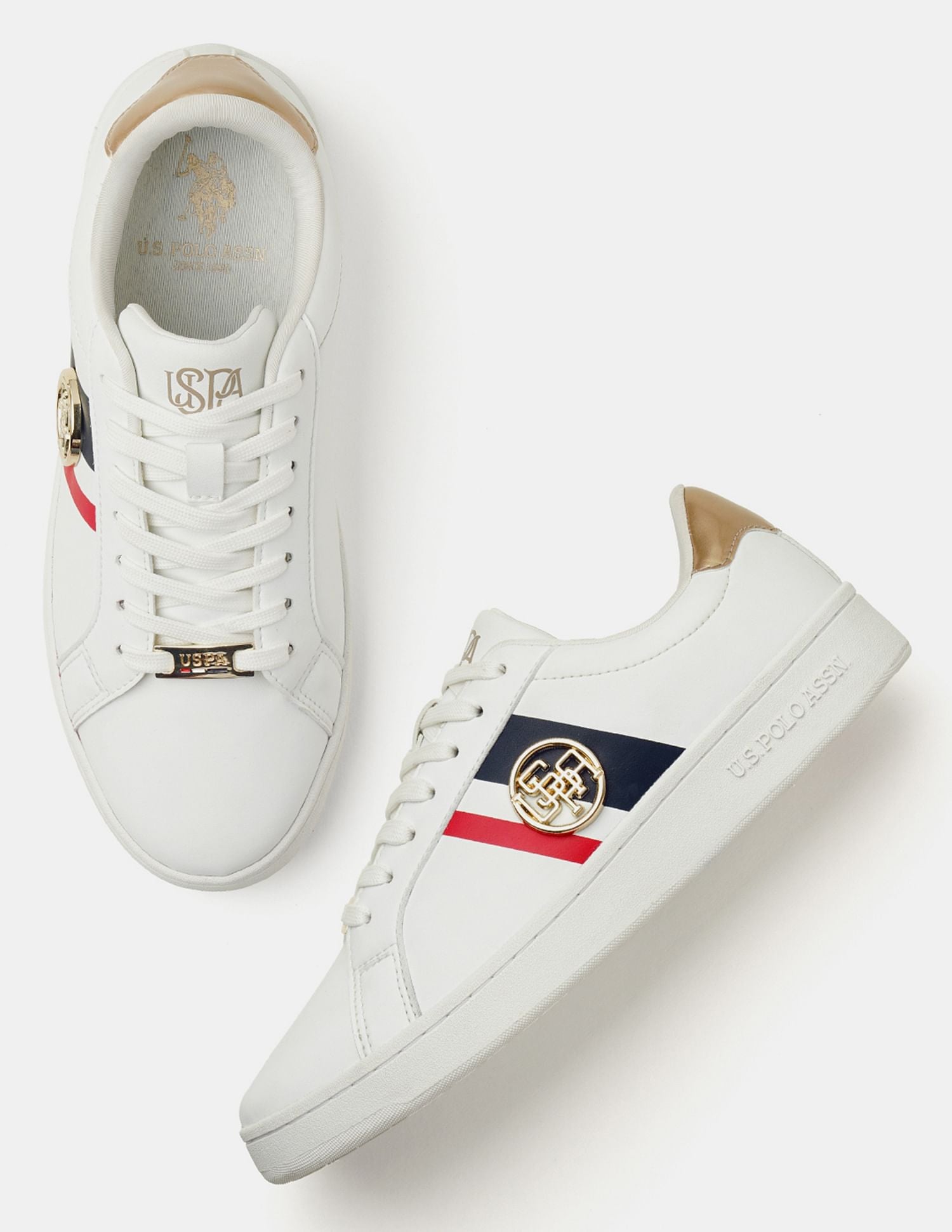 Women Emery 3.0 Colour Blocked Sneakers Off White - U.S. POLO ASSN. | Large