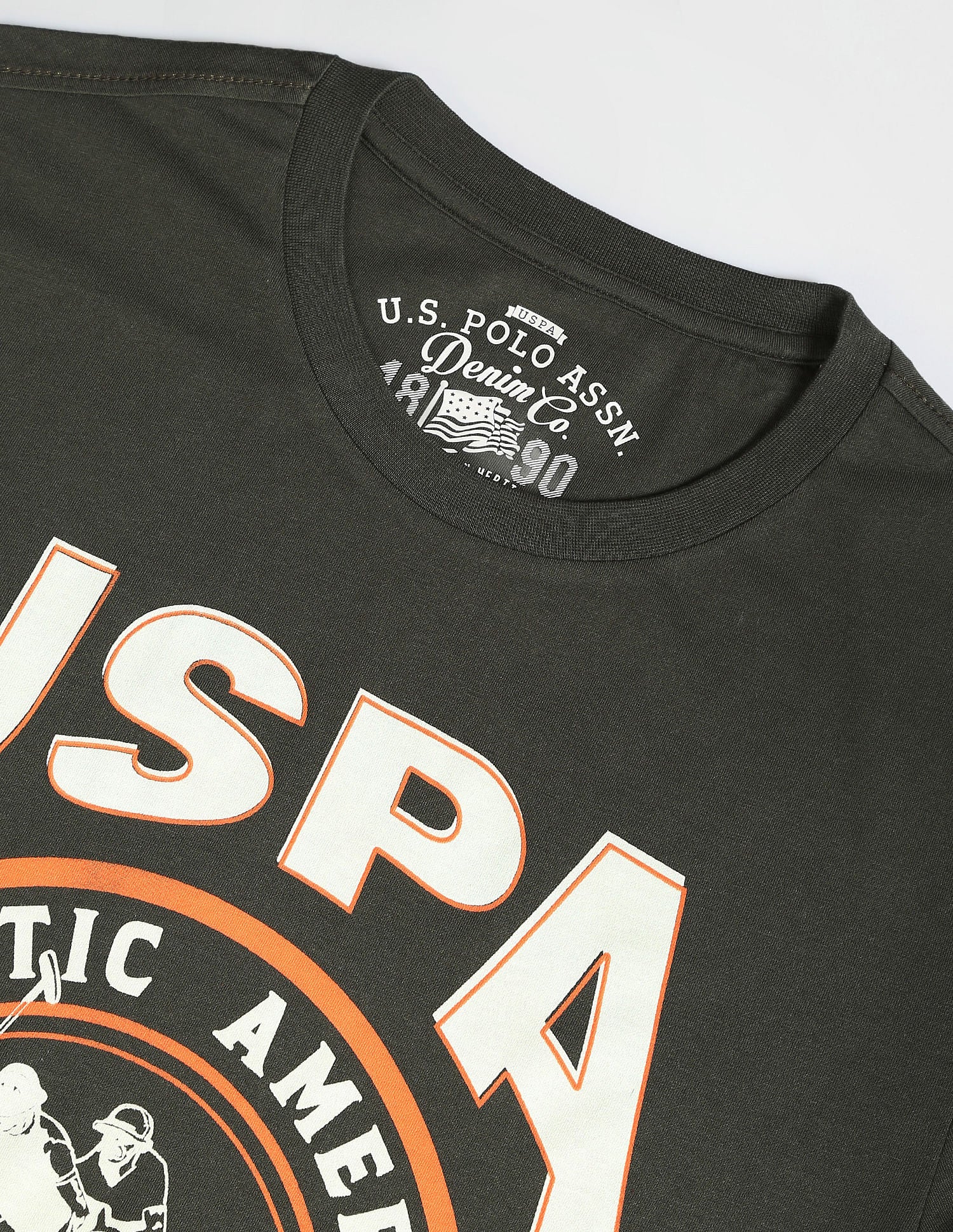 Slim Fit Crew Neck T-Shirt Olive - U.S. POLO ASSN. | Large