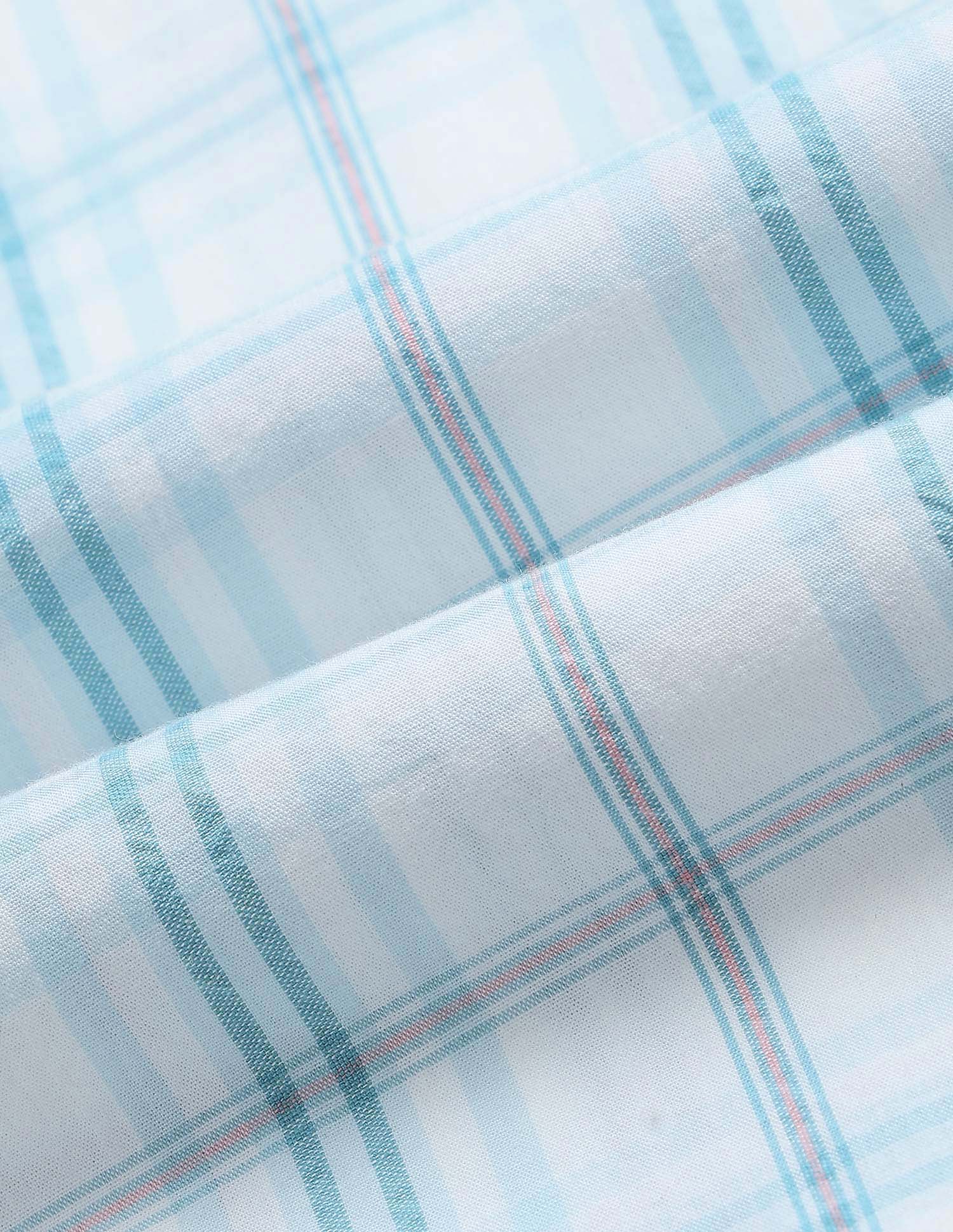 Seersucker Tailored Fit Shirt Light Blue - U.S. Polo Assn. India | Large