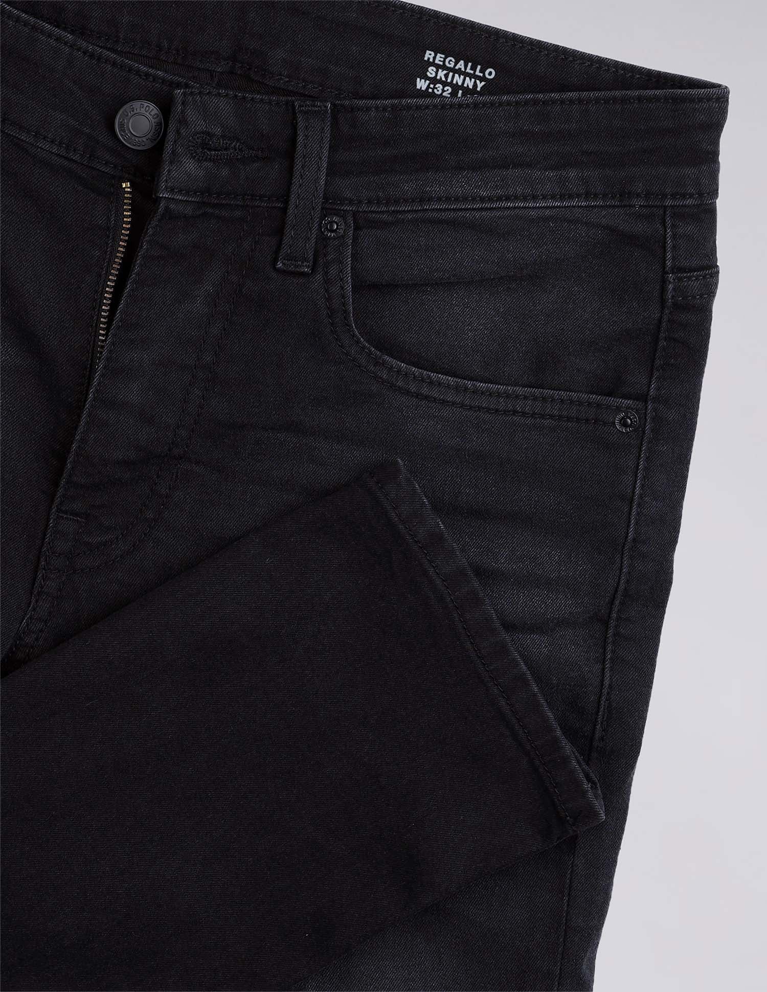 Regallo Skinny Fit Black Jeans Black - U.S. Polo Assn. India | Large