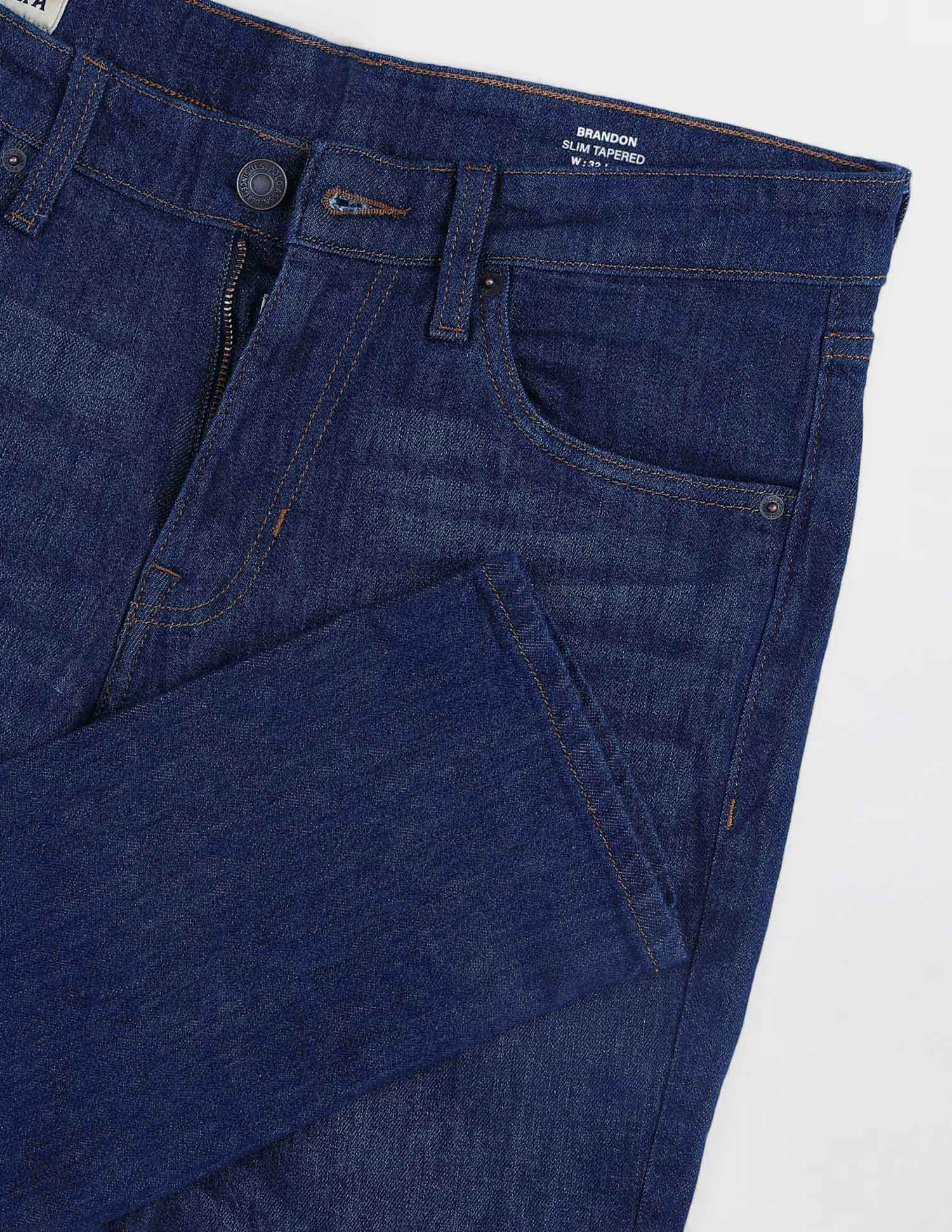 Brandon Slim Tapered Fit Whiskered Jeans Indigo - U.S. POLO ASSN. | Large